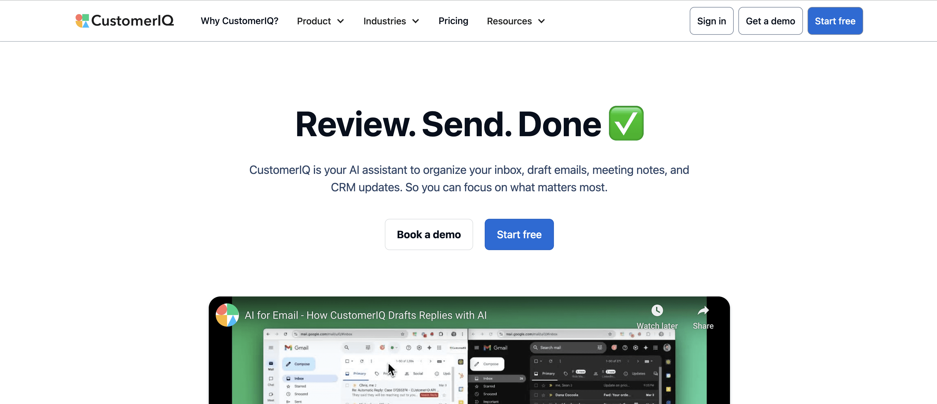 CustomerIQ screenshot