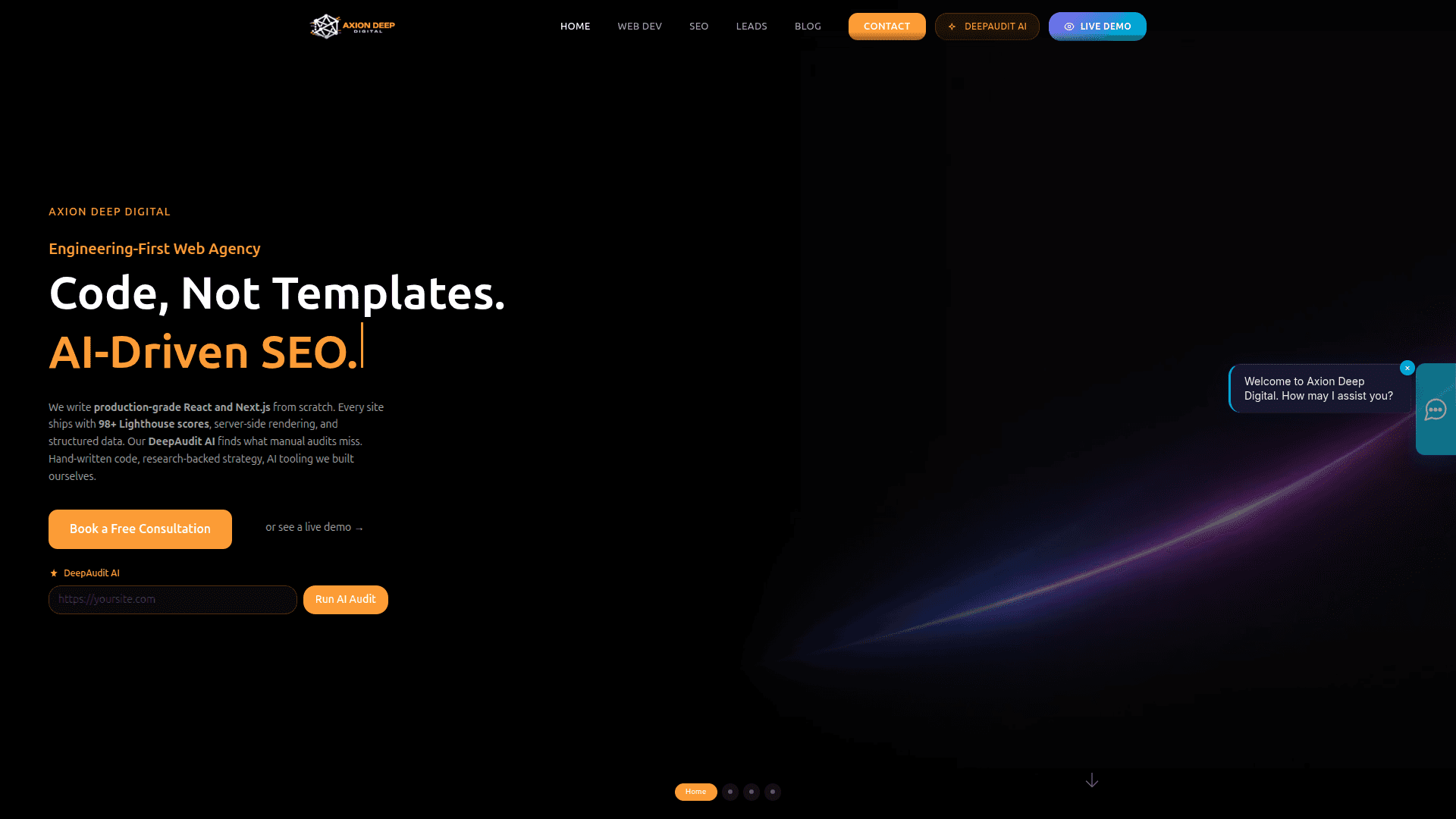DeepAudit AI - Free SEO Scan Tool screenshot