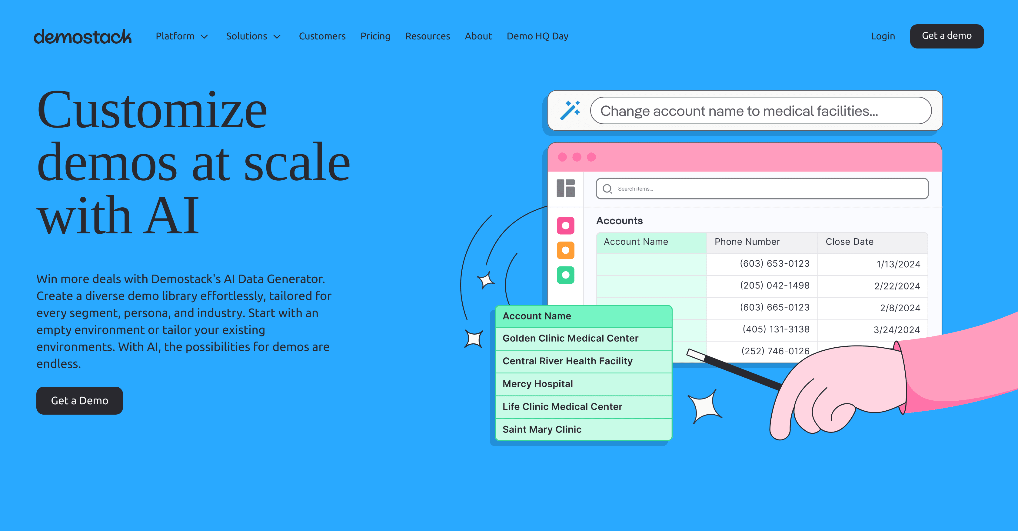 Demostack screenshot