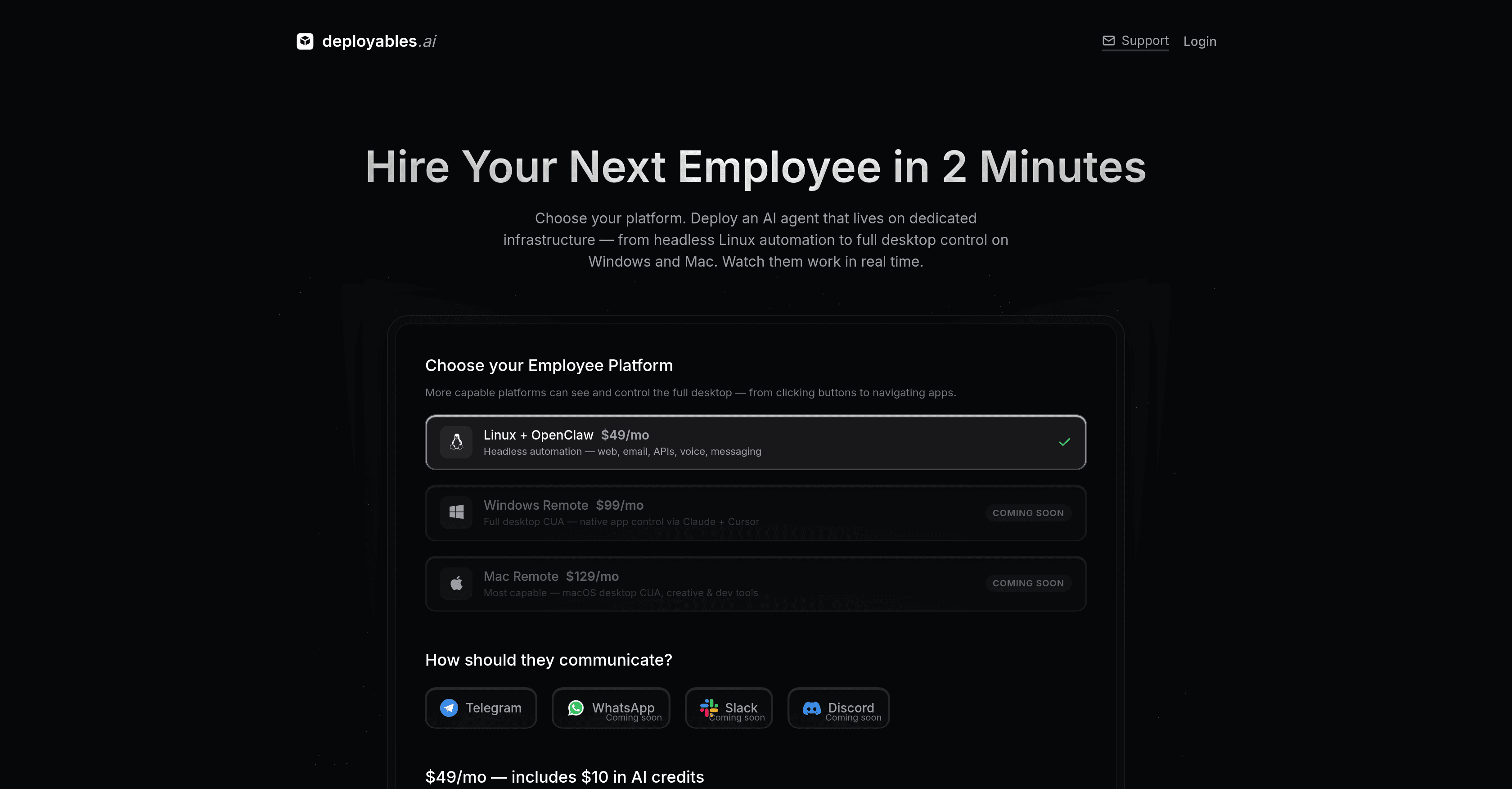 Deployables.ai screenshot