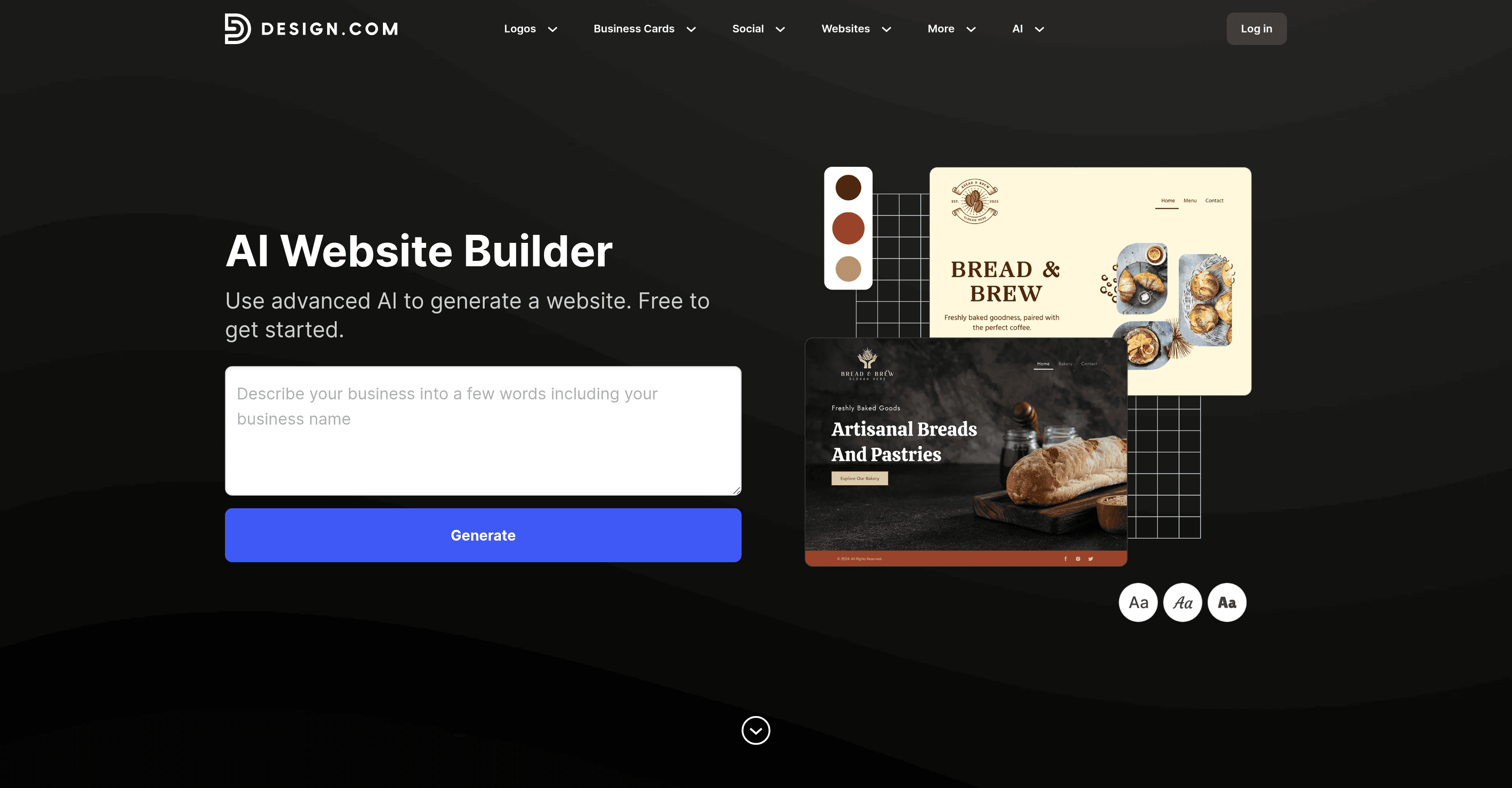 Design.com | AI Website Builder screenshot
