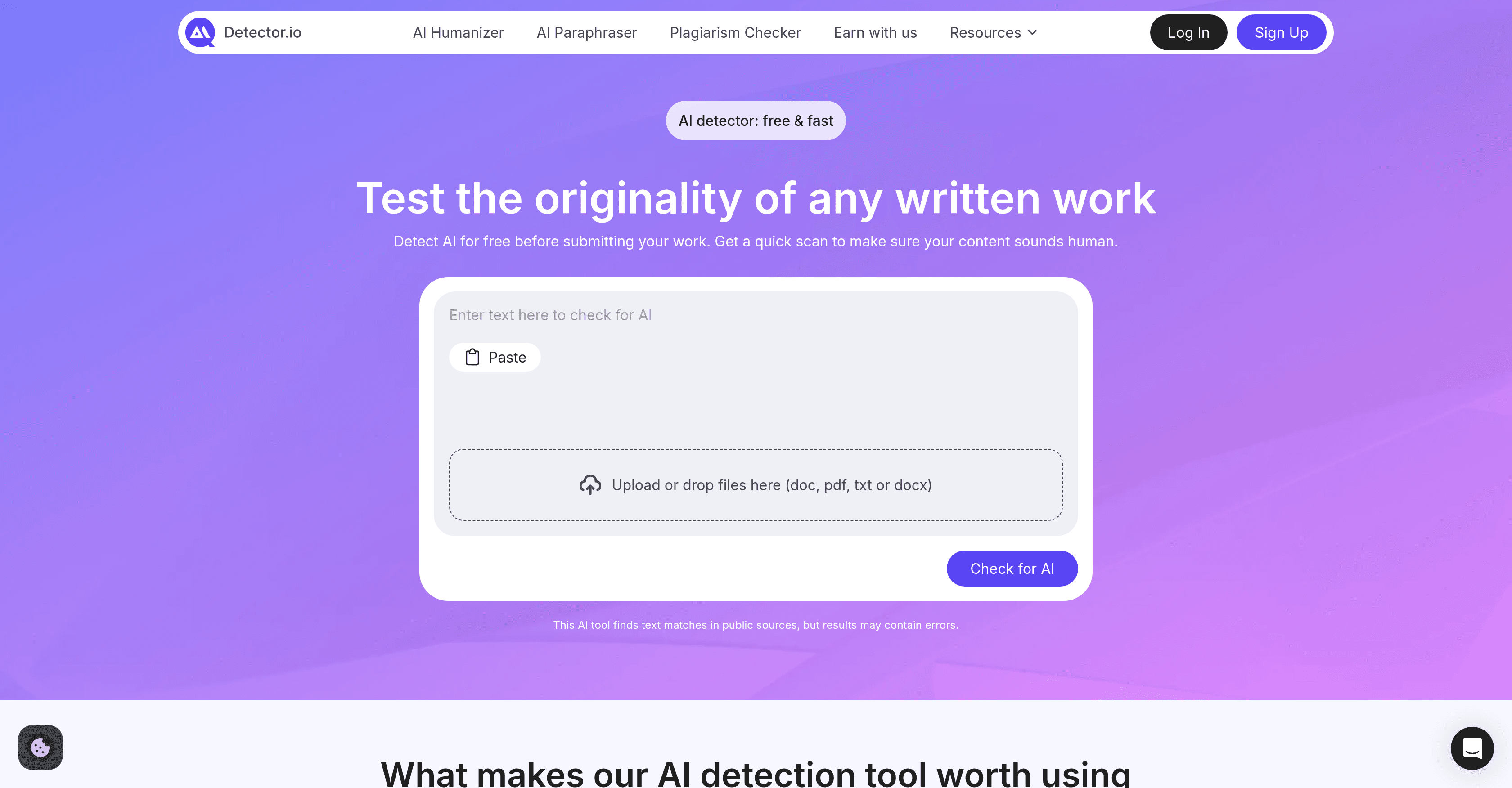 Detector.io screenshot