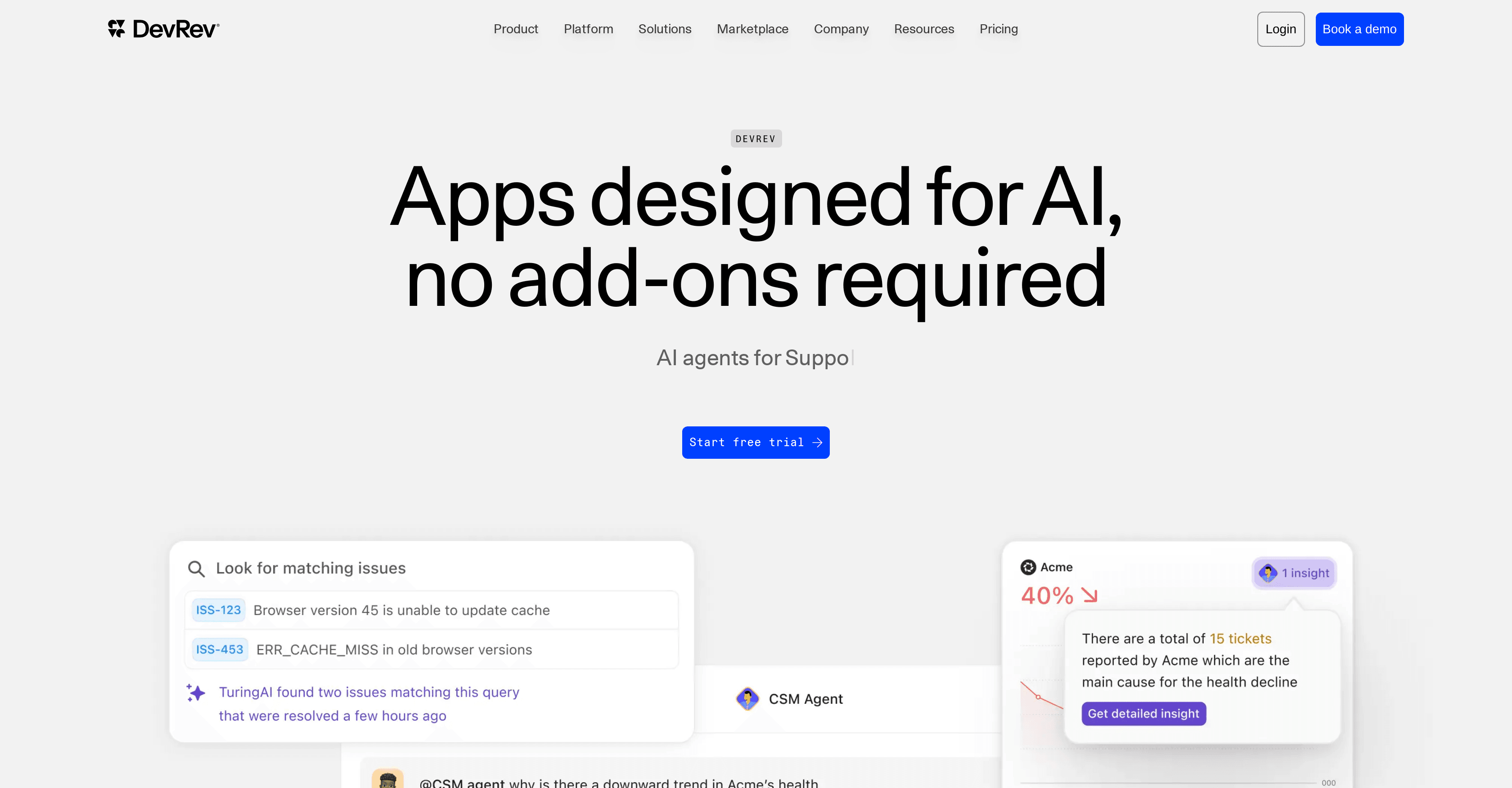 DevRev AgentOS screenshot