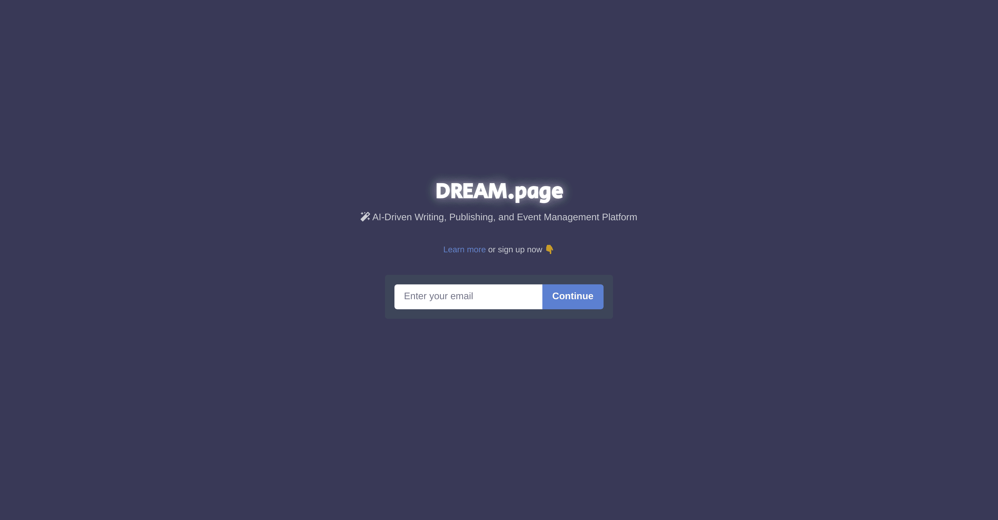 DREAM.page screenshot