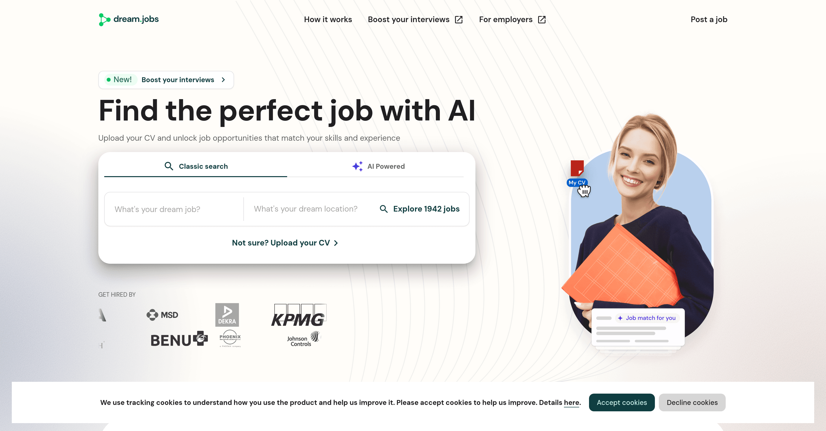 Dreamjobs screenshot
