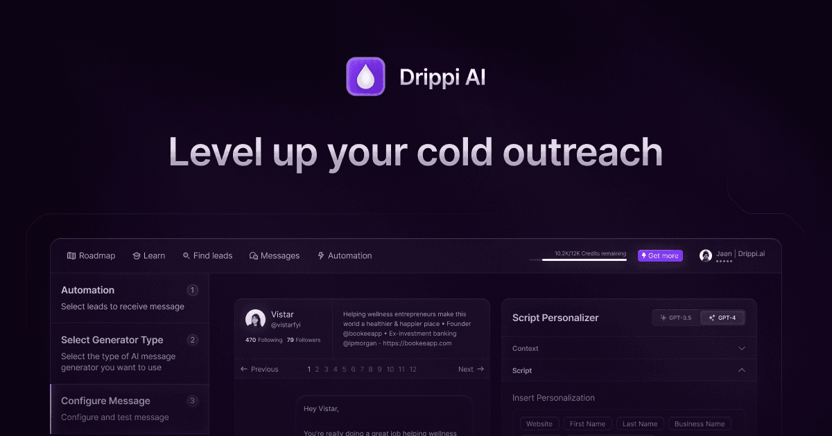 Drippi.ai screenshot