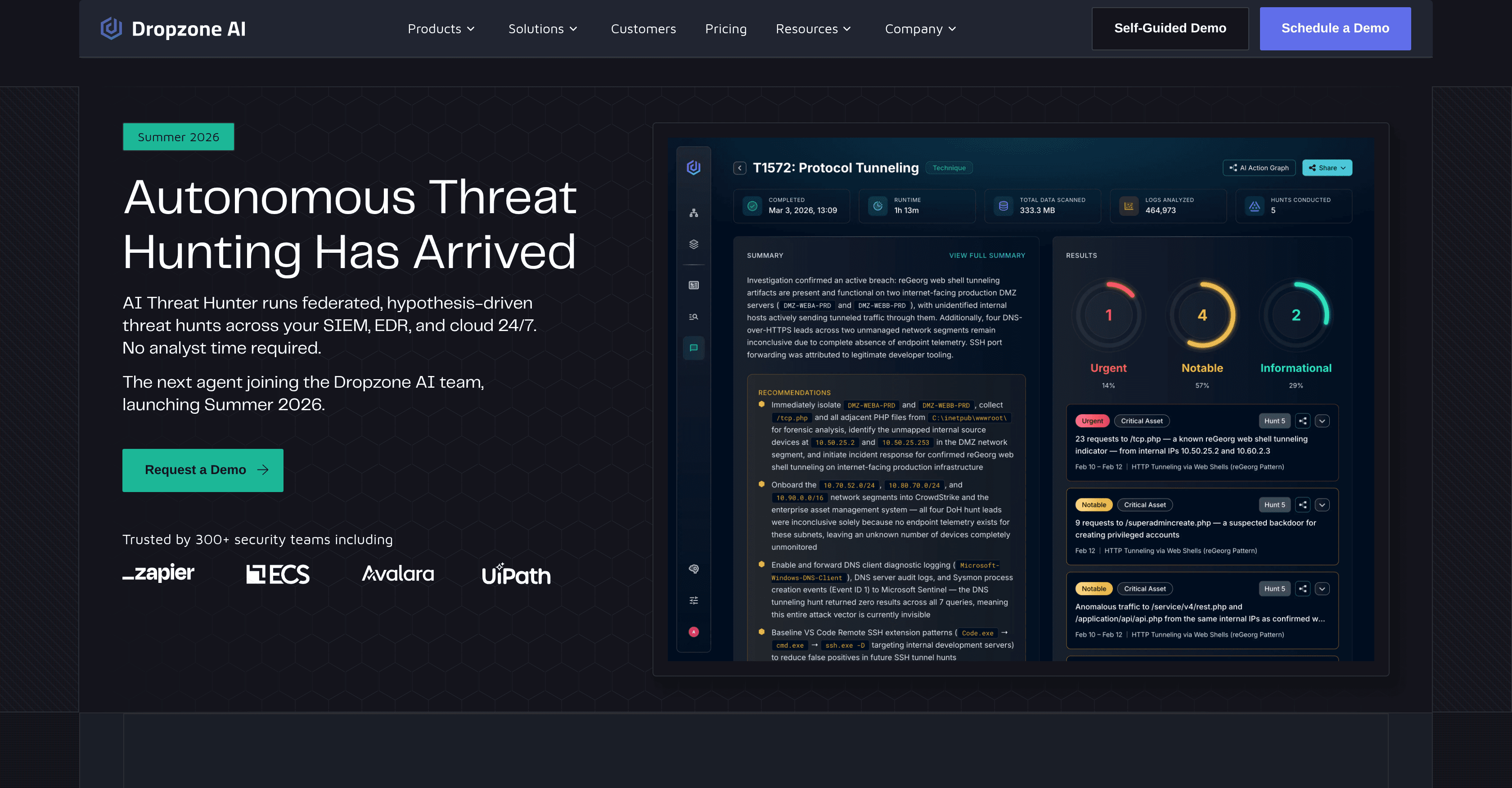 Dropzone Threat Hunter screenshot
