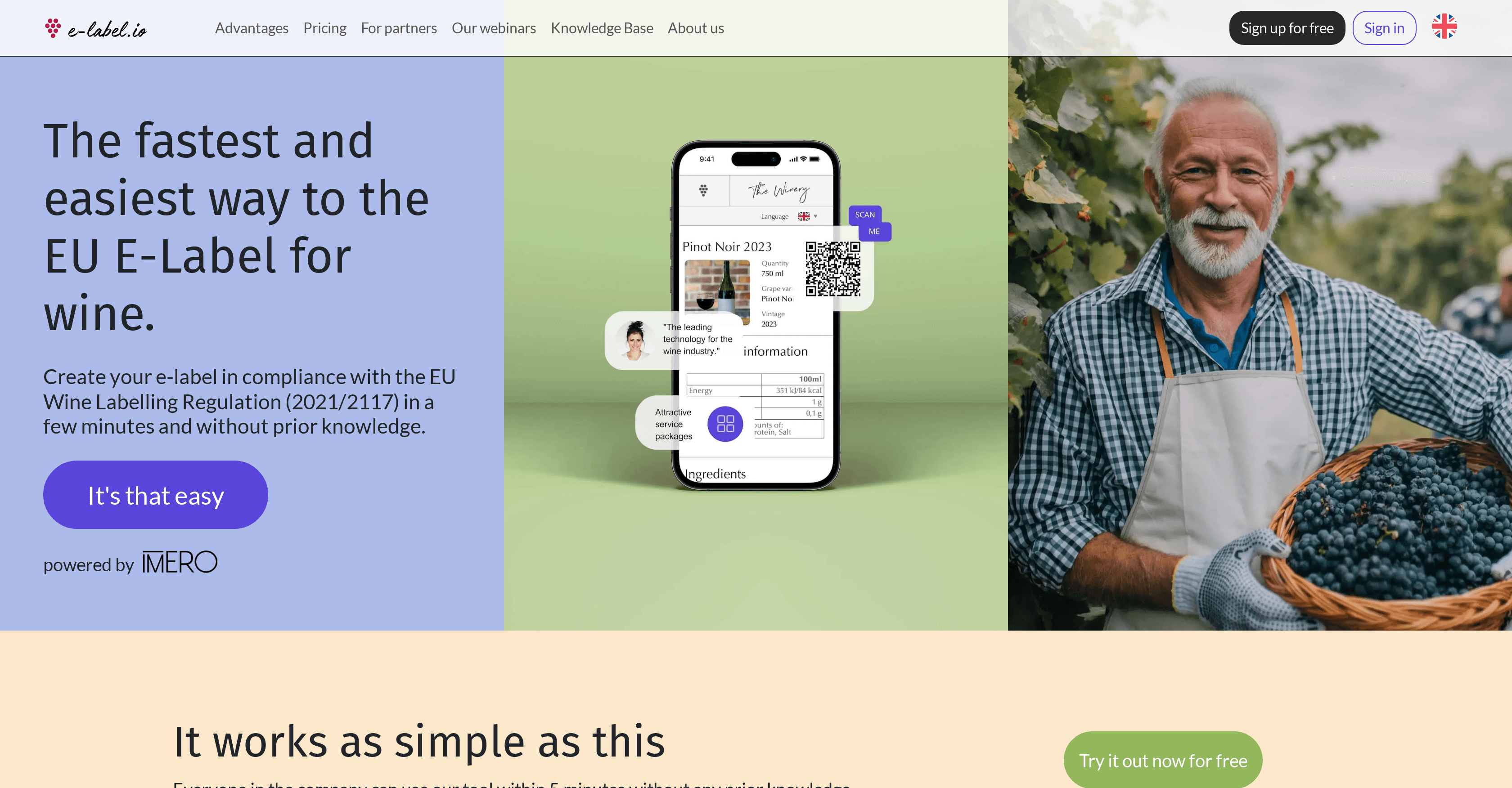 E-label.io screenshot