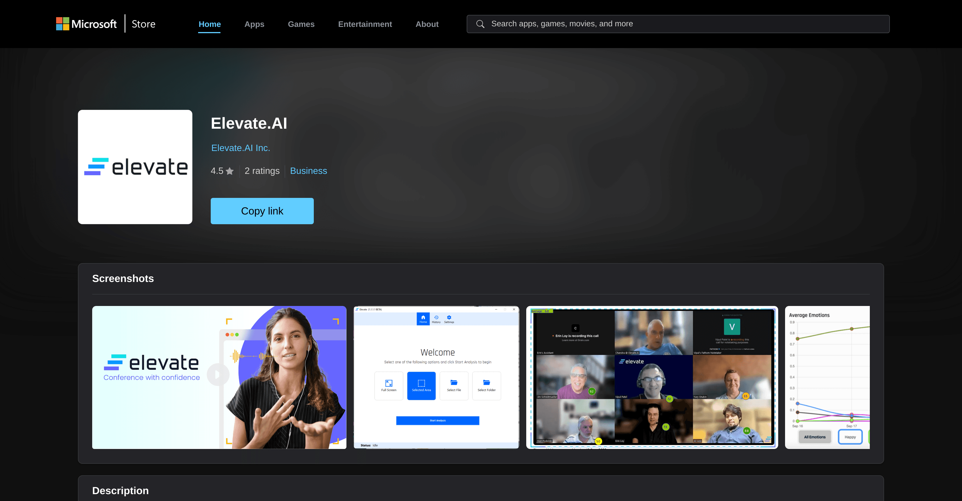 Elevate.AI screenshot