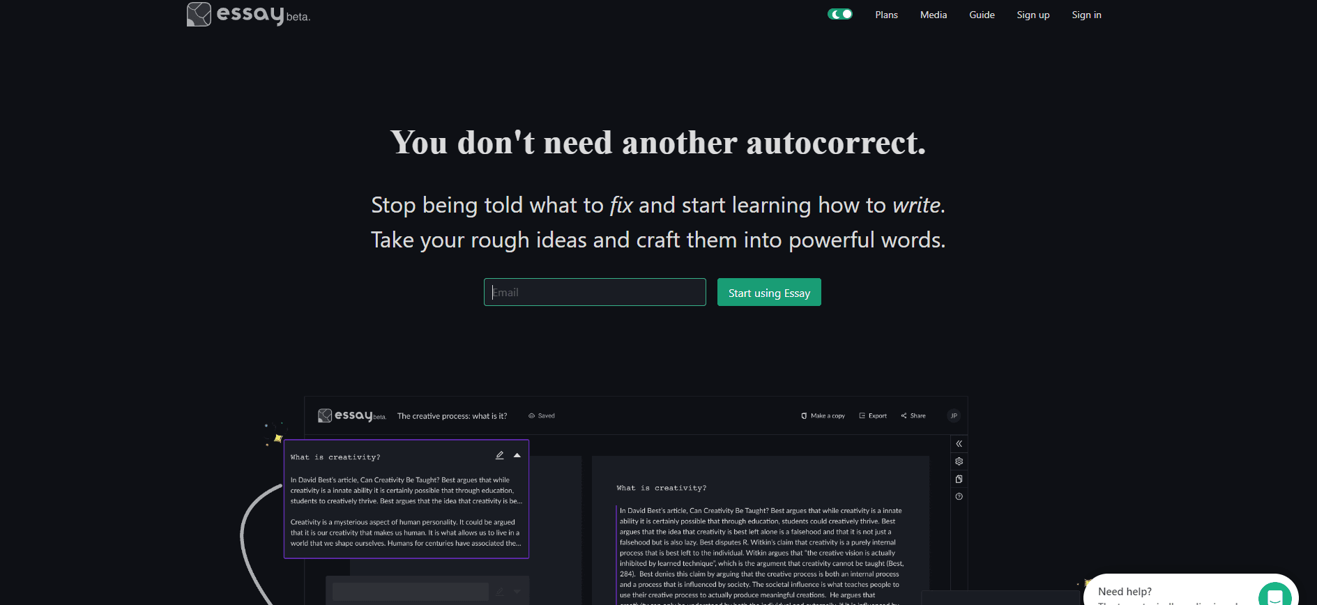 Essay.app screenshot