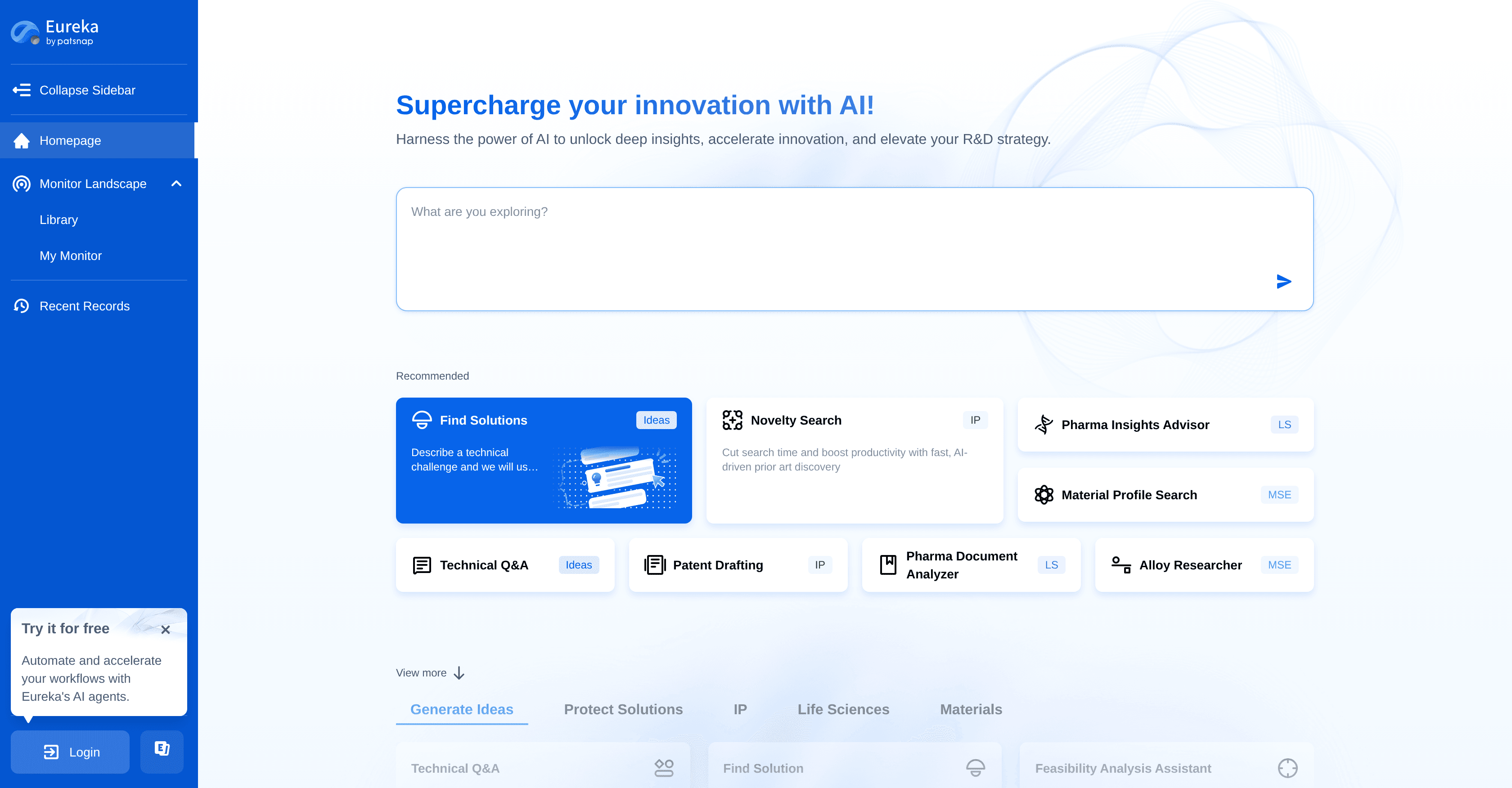 Patsnap Eureka screenshot