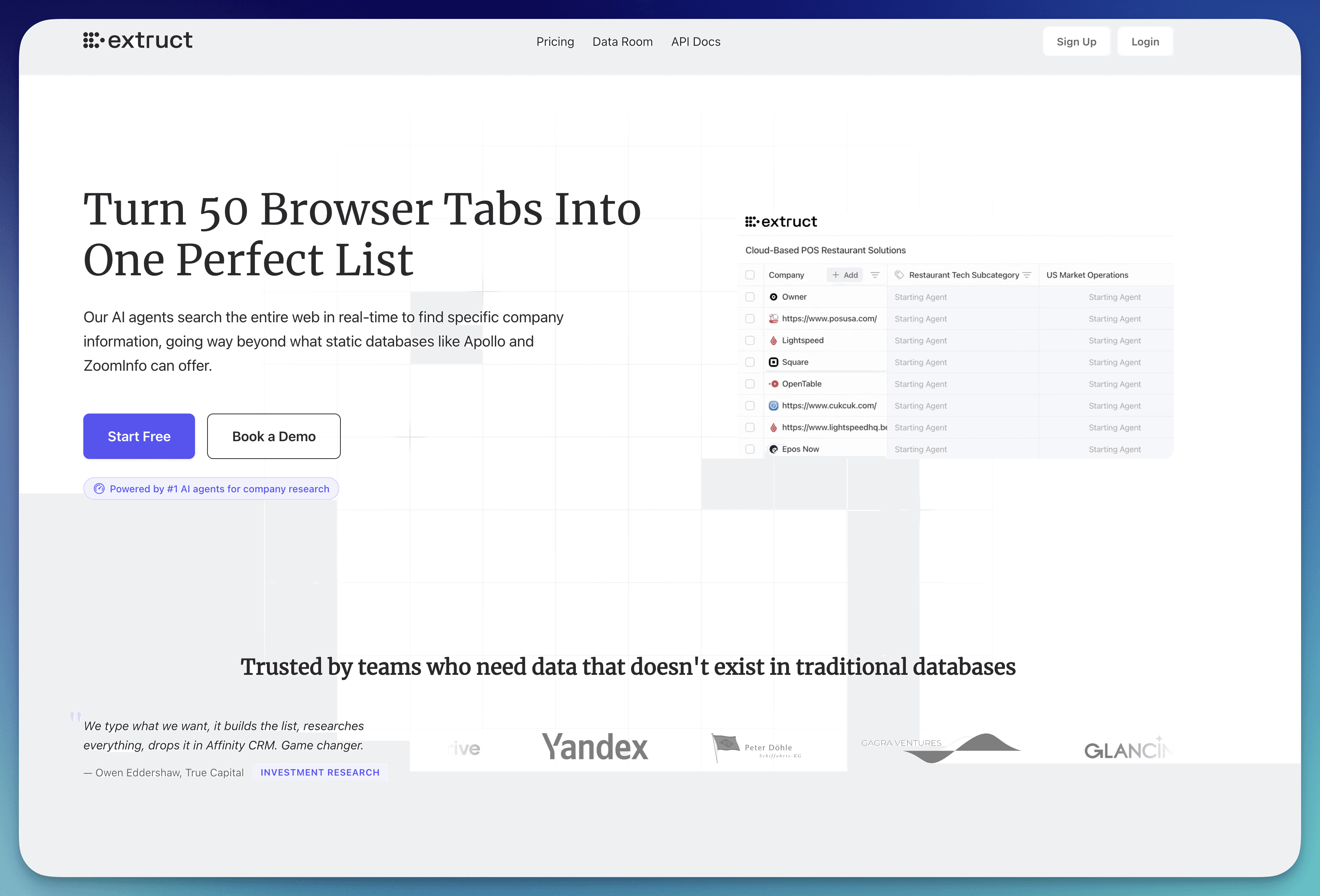Extruct AI screenshot