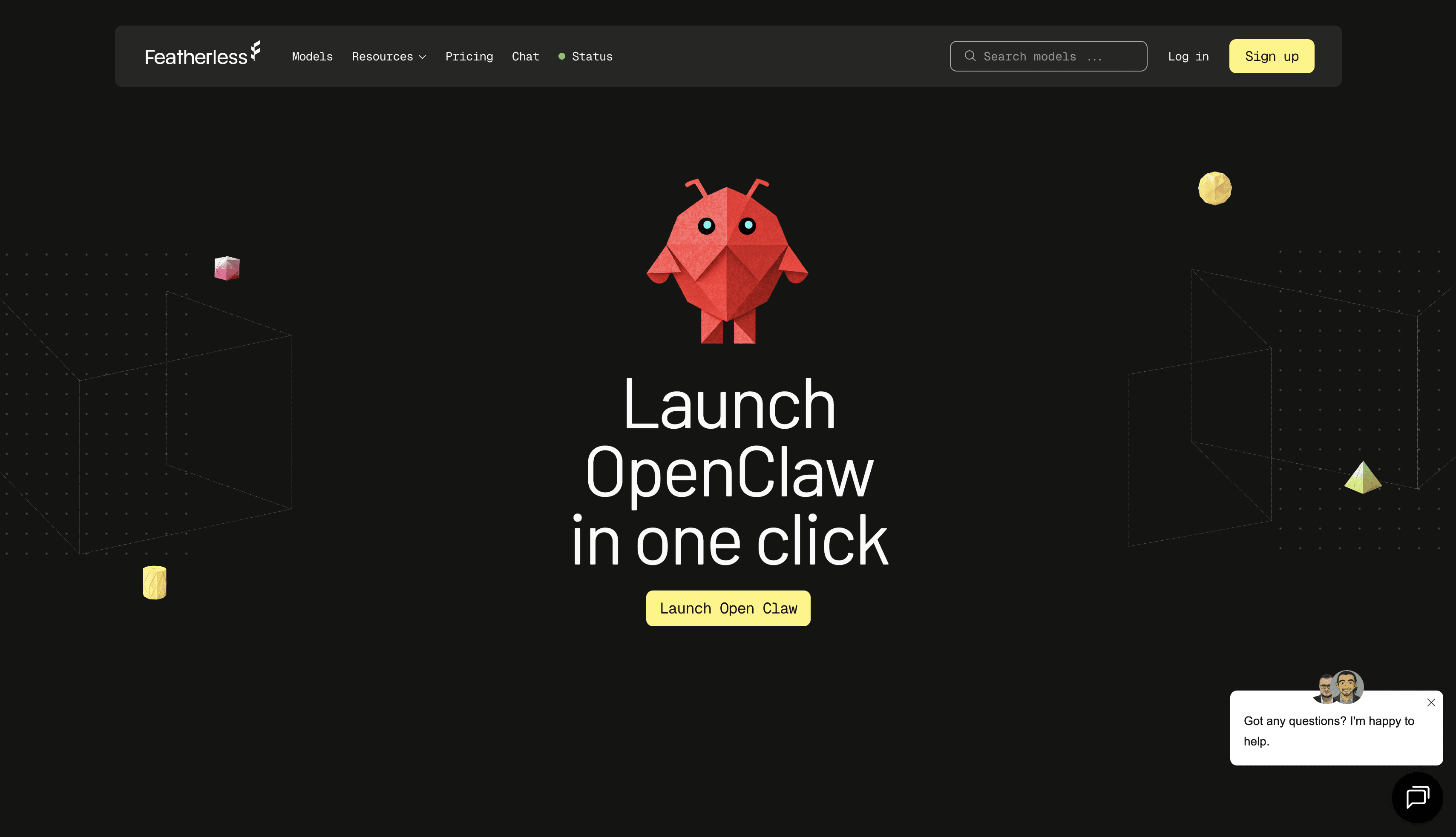 Featherless- Managed OpenClaw screenshot