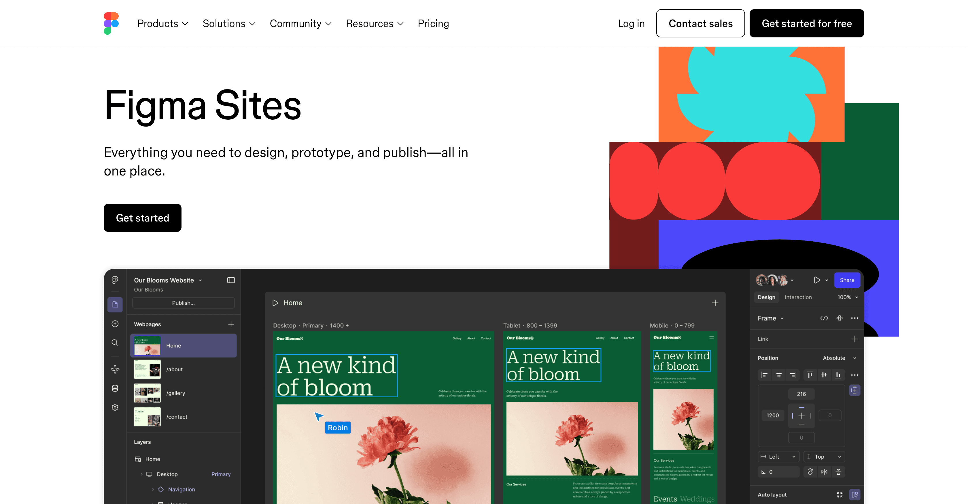 Figma Sites screenshot