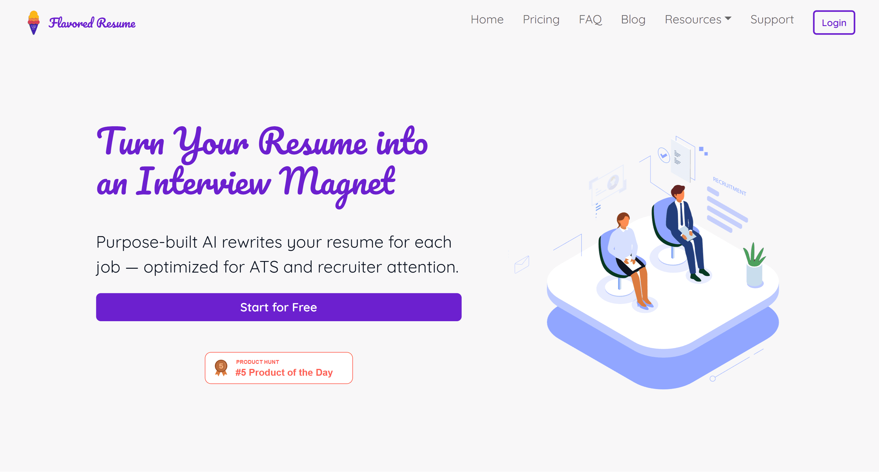 Flavored Resume screenshot