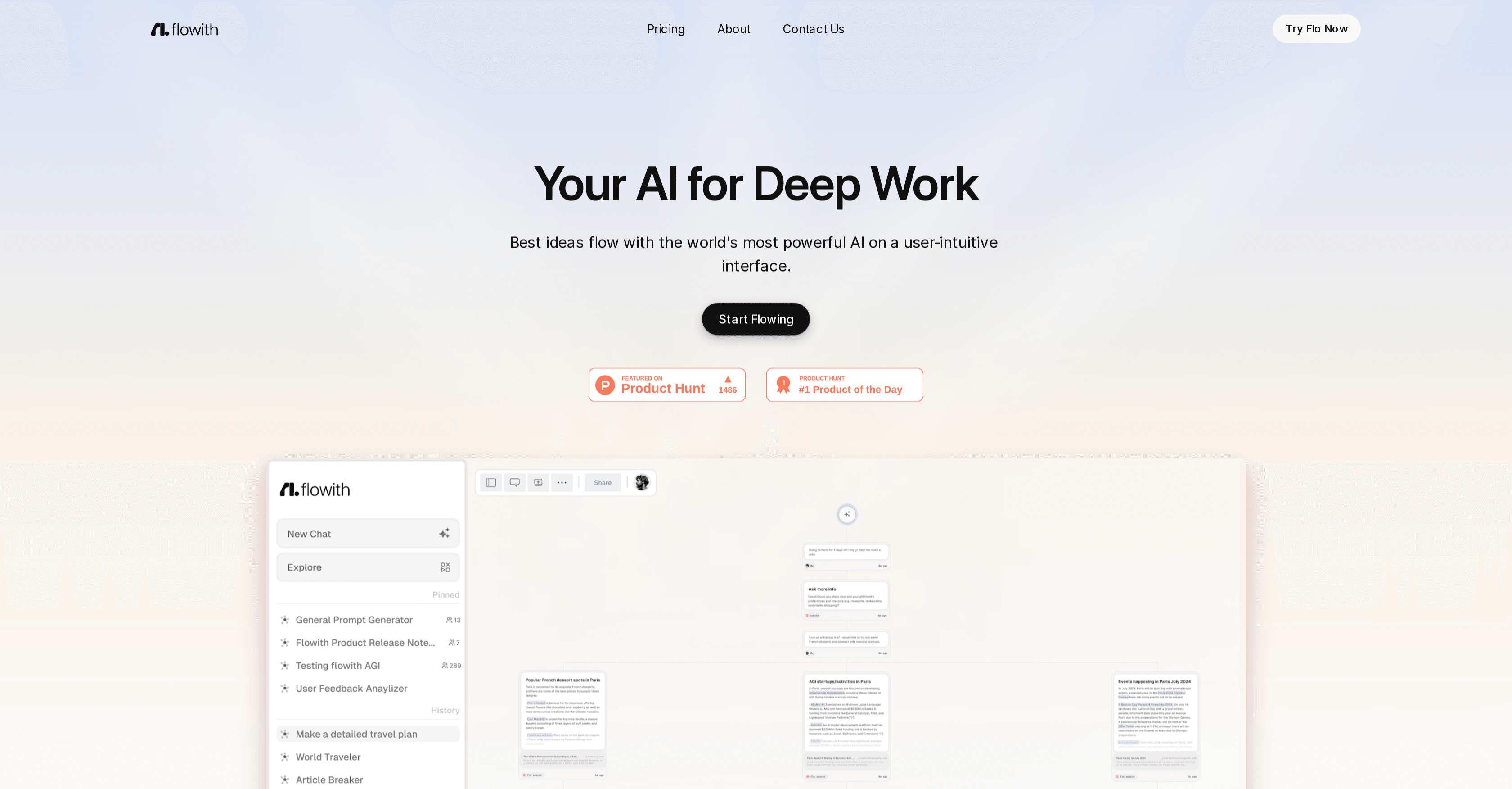 Flowith AI screenshot