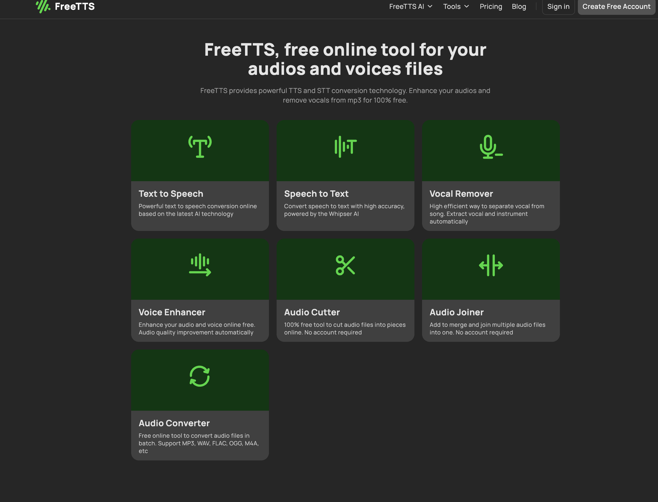 FreeTTS screenshot