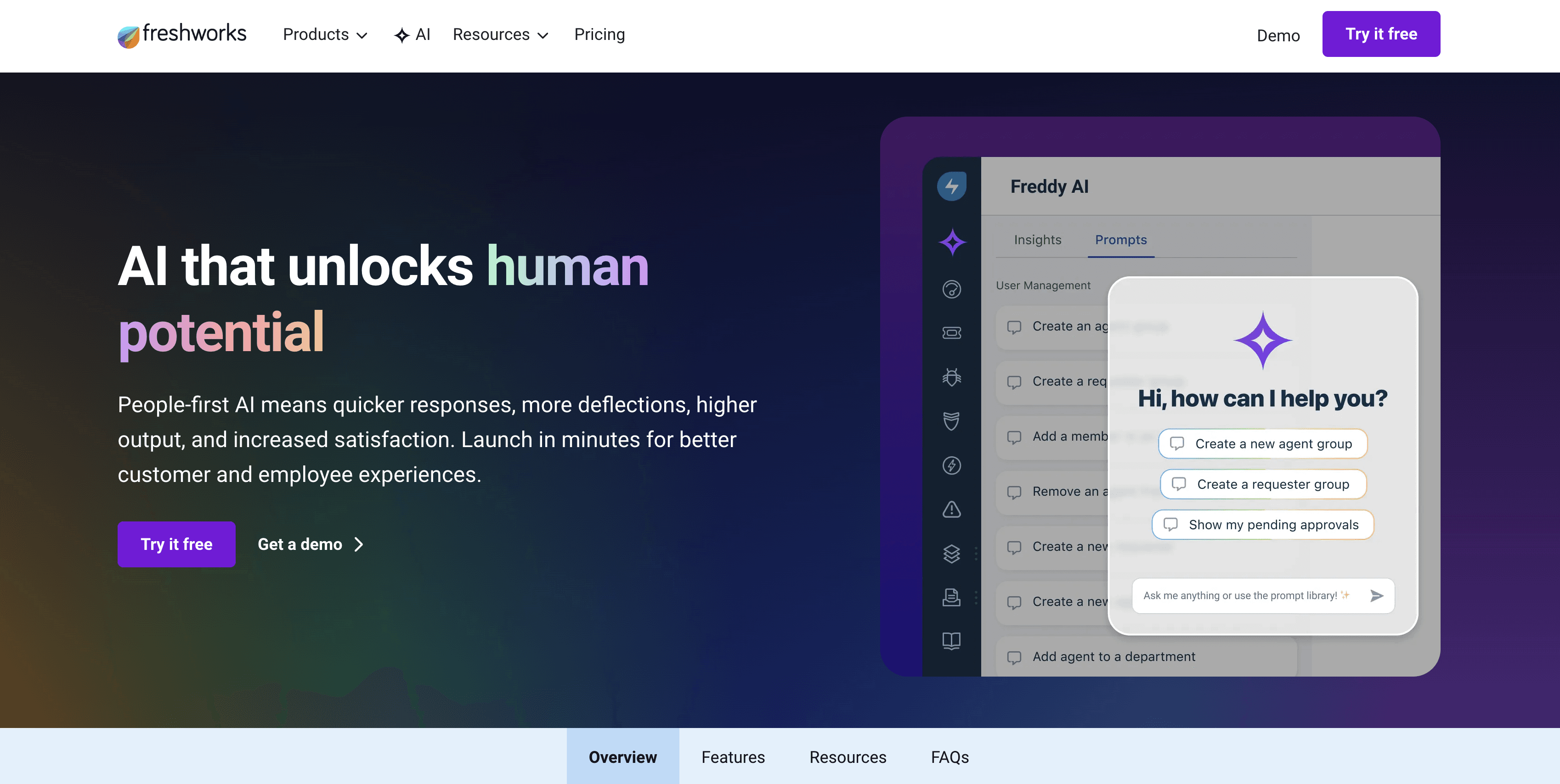 Freshworks AI screenshot