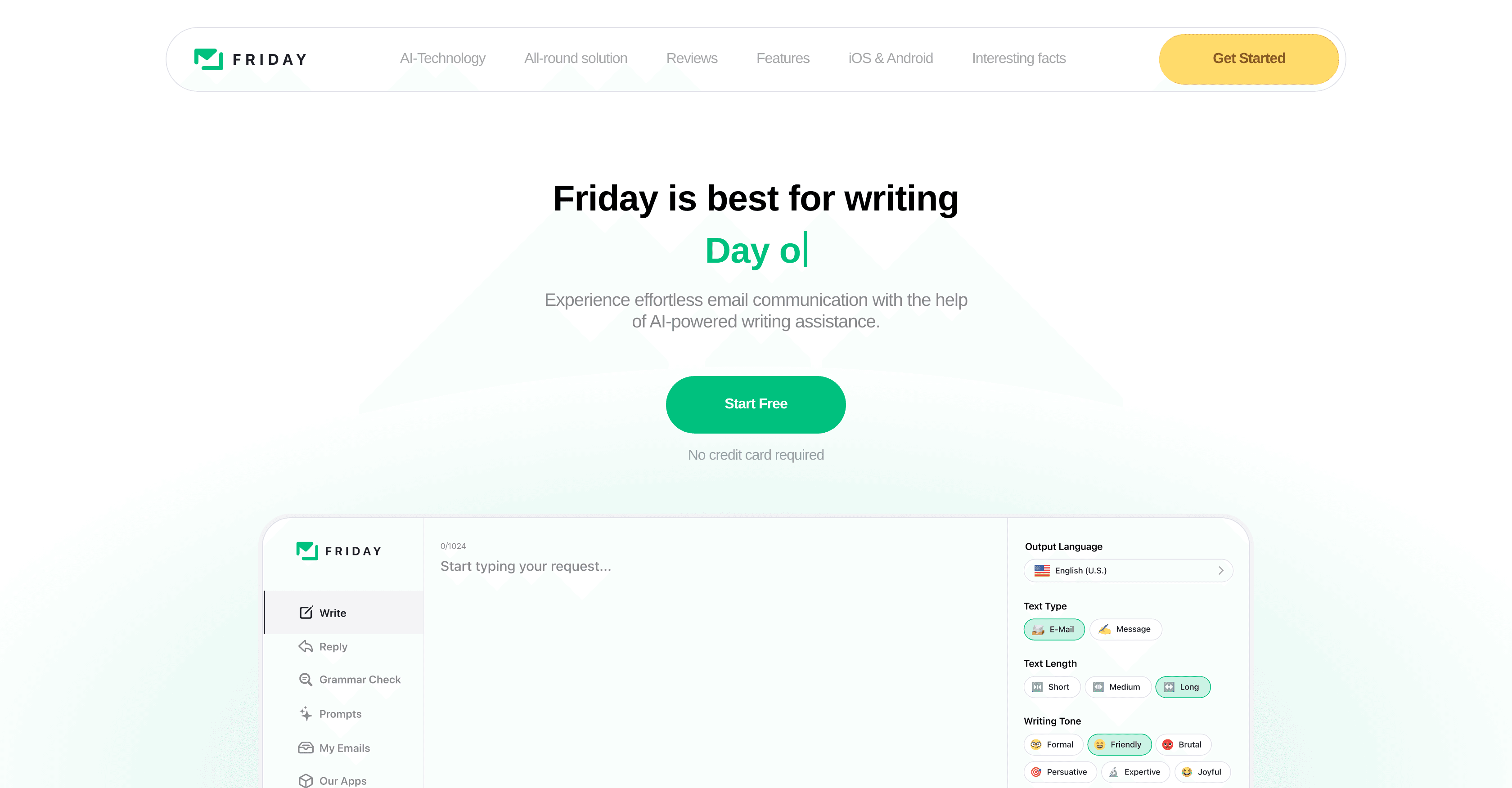 Friday Email screenshot