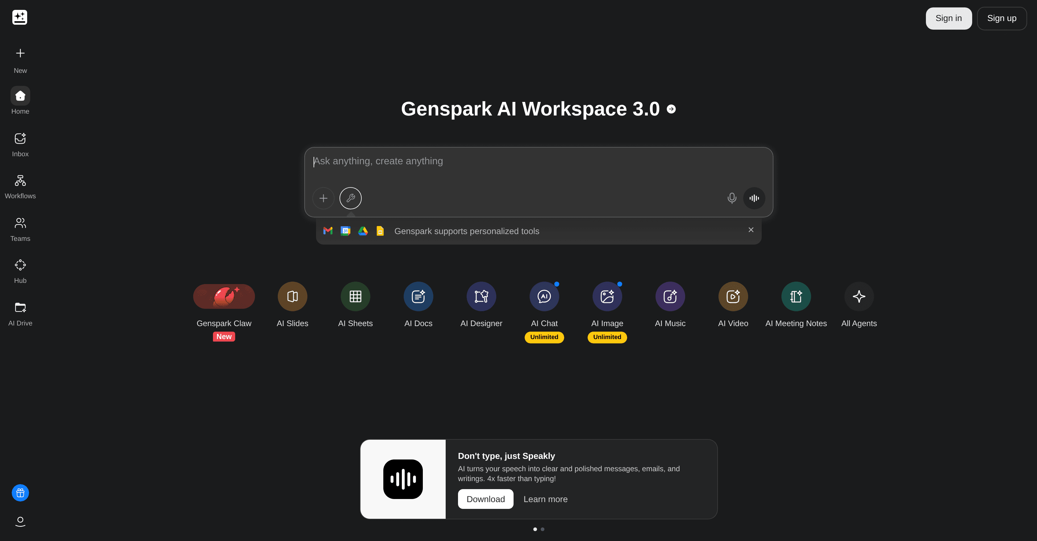 Genspark screenshot