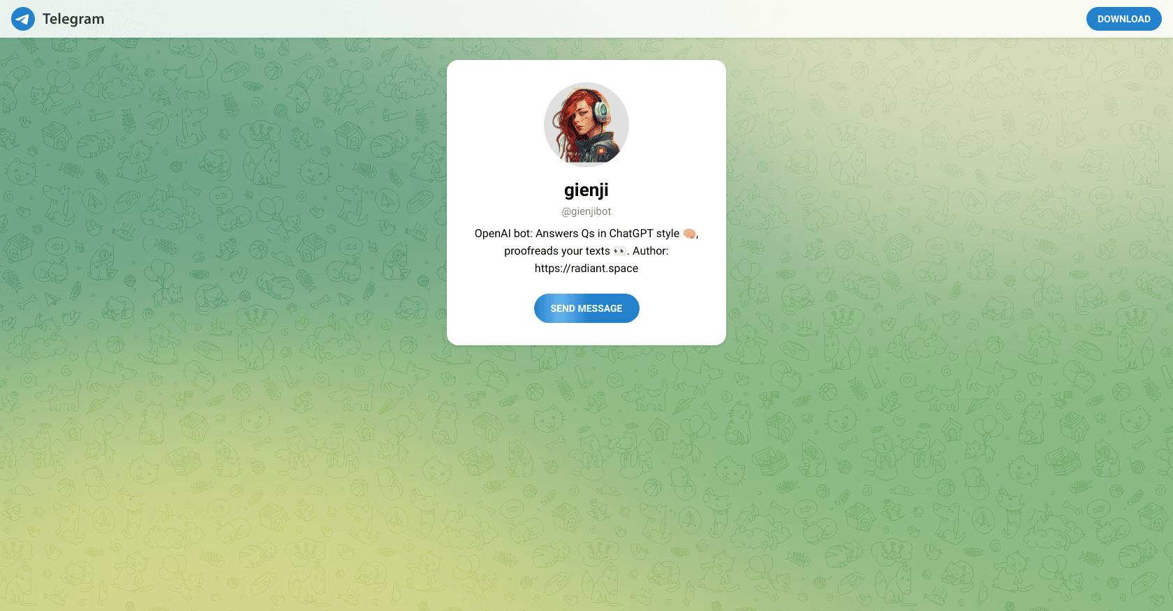GienjiBot screenshot