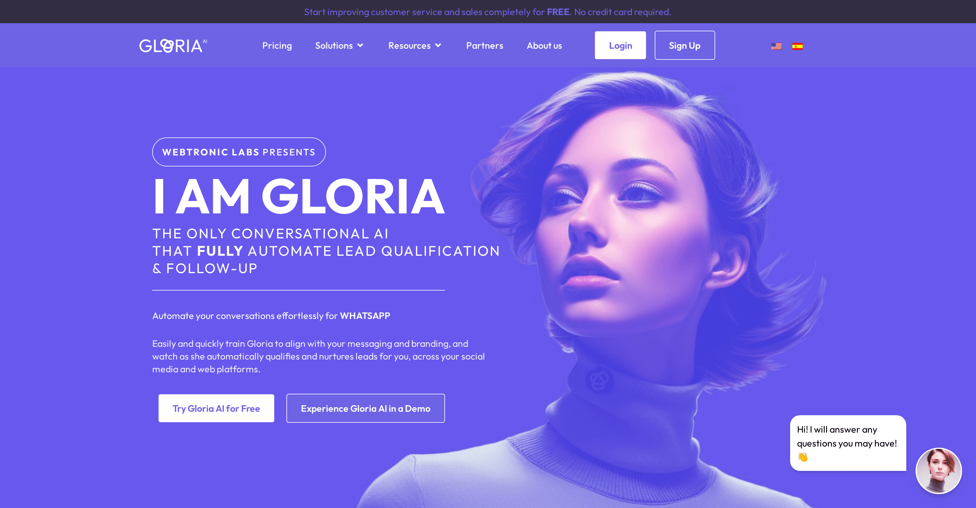 Gloria AI screenshot