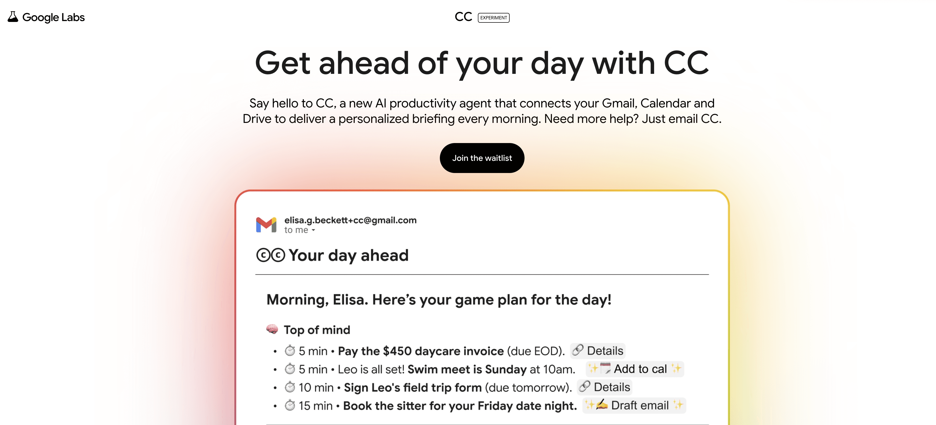 Google CC screenshot
