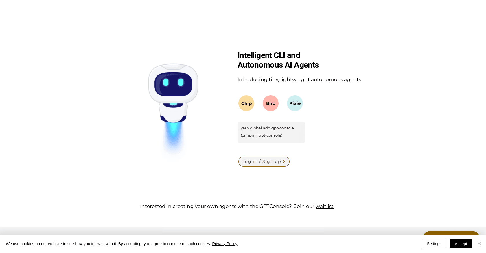 GPTConsole screenshot