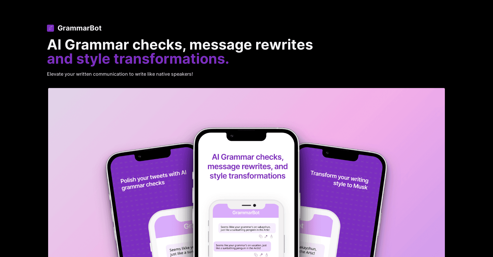 GrammarBot screenshot