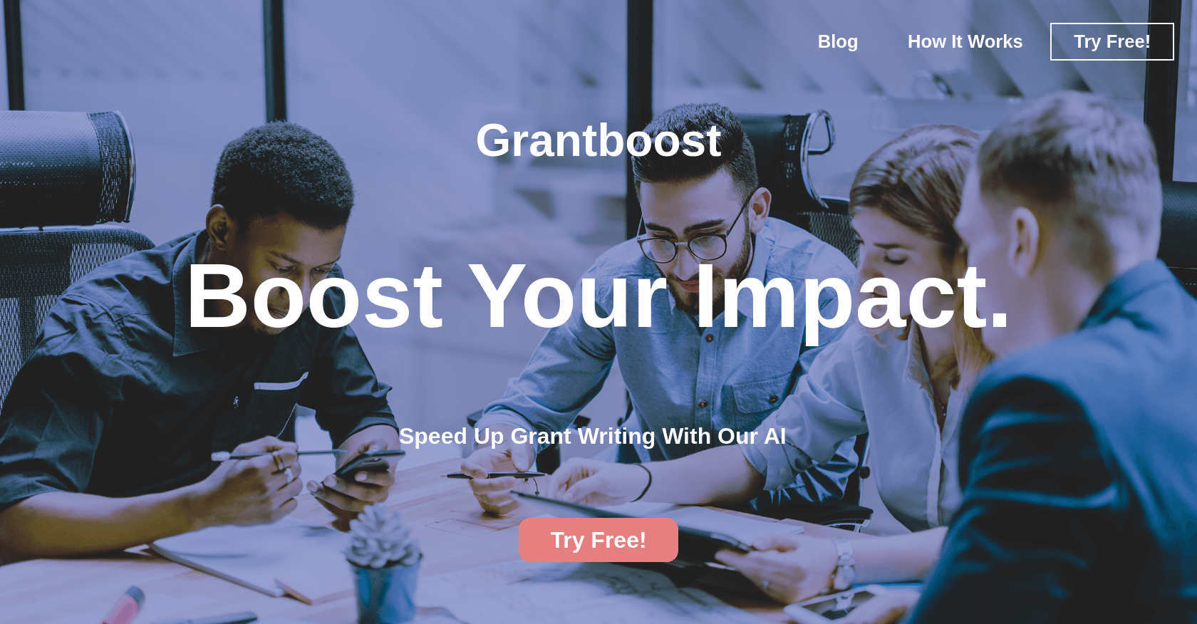 Grantboost screenshot