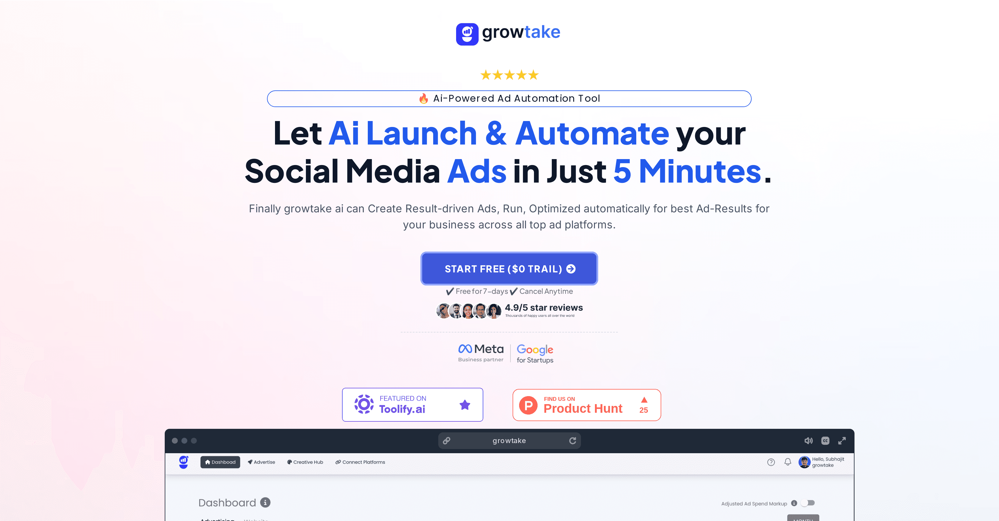Growtake AI Ads screenshot
