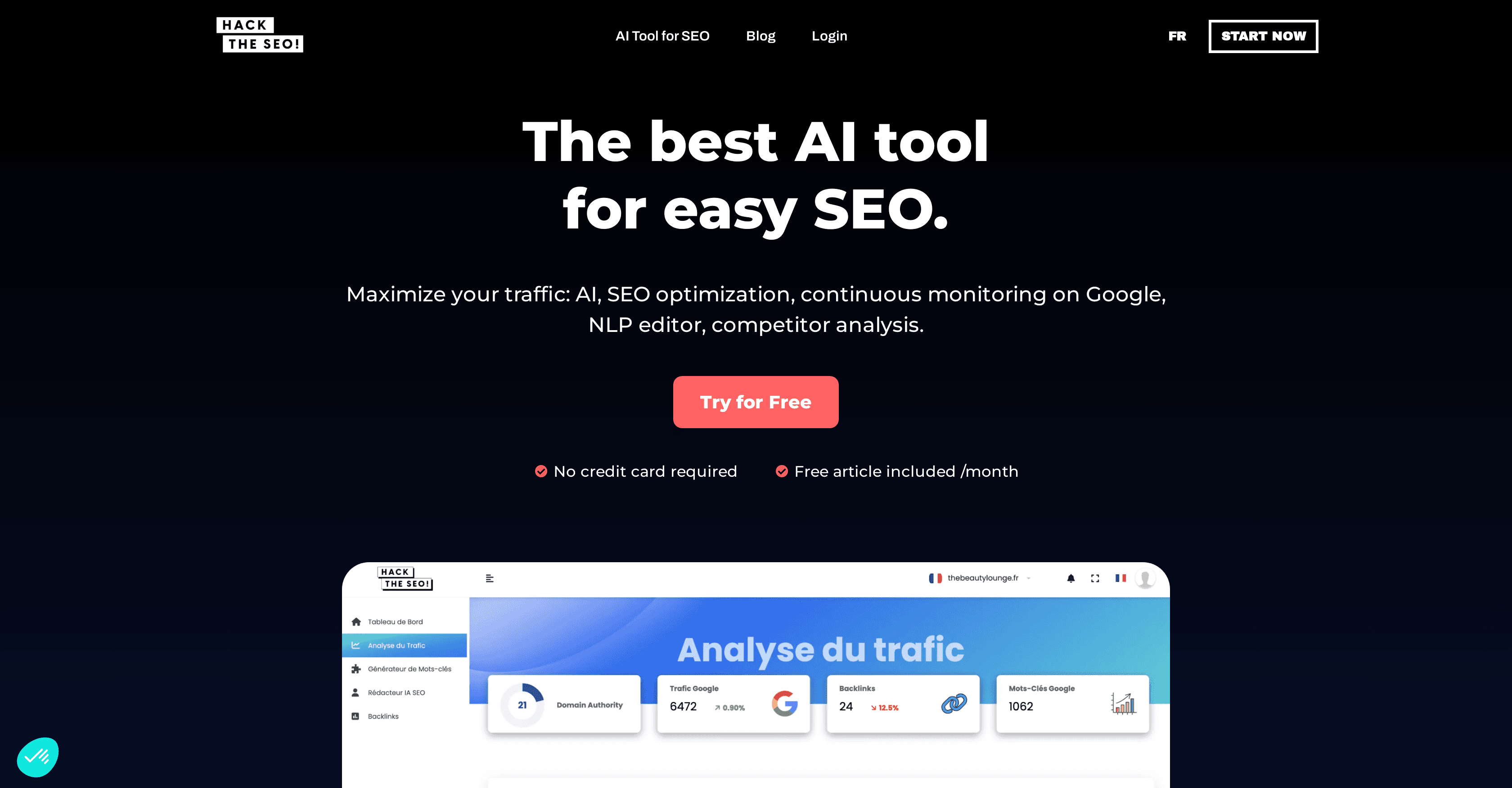 Hack the SEO screenshot
