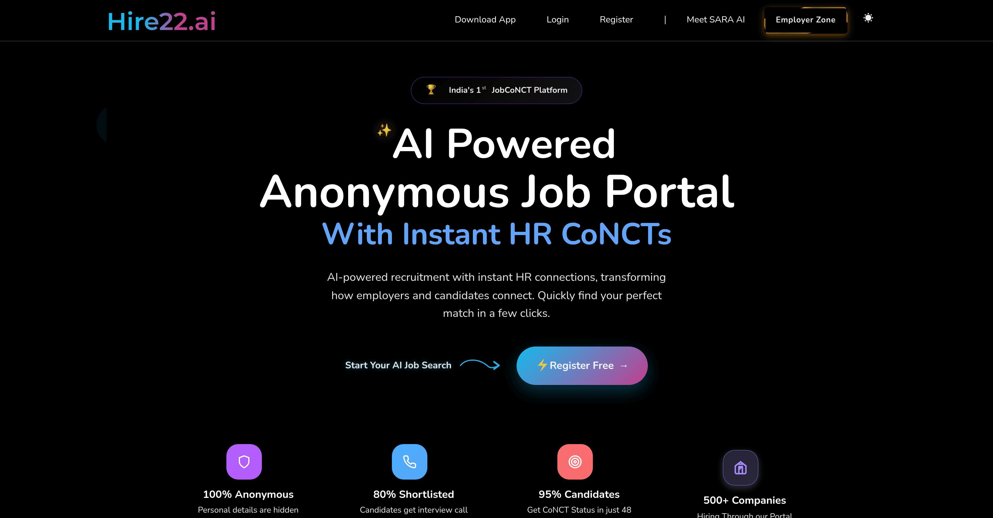 Hire22.ai screenshot