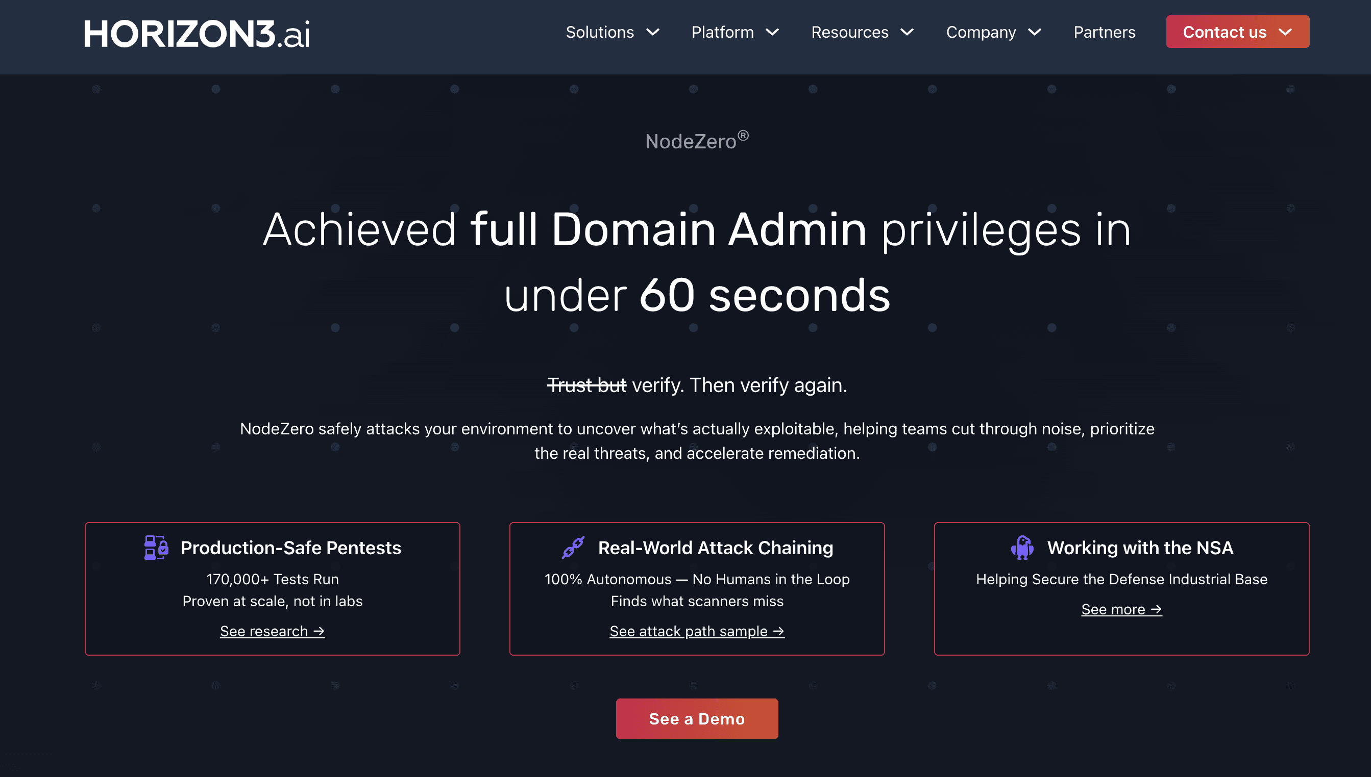 Horizon3.ai screenshot
