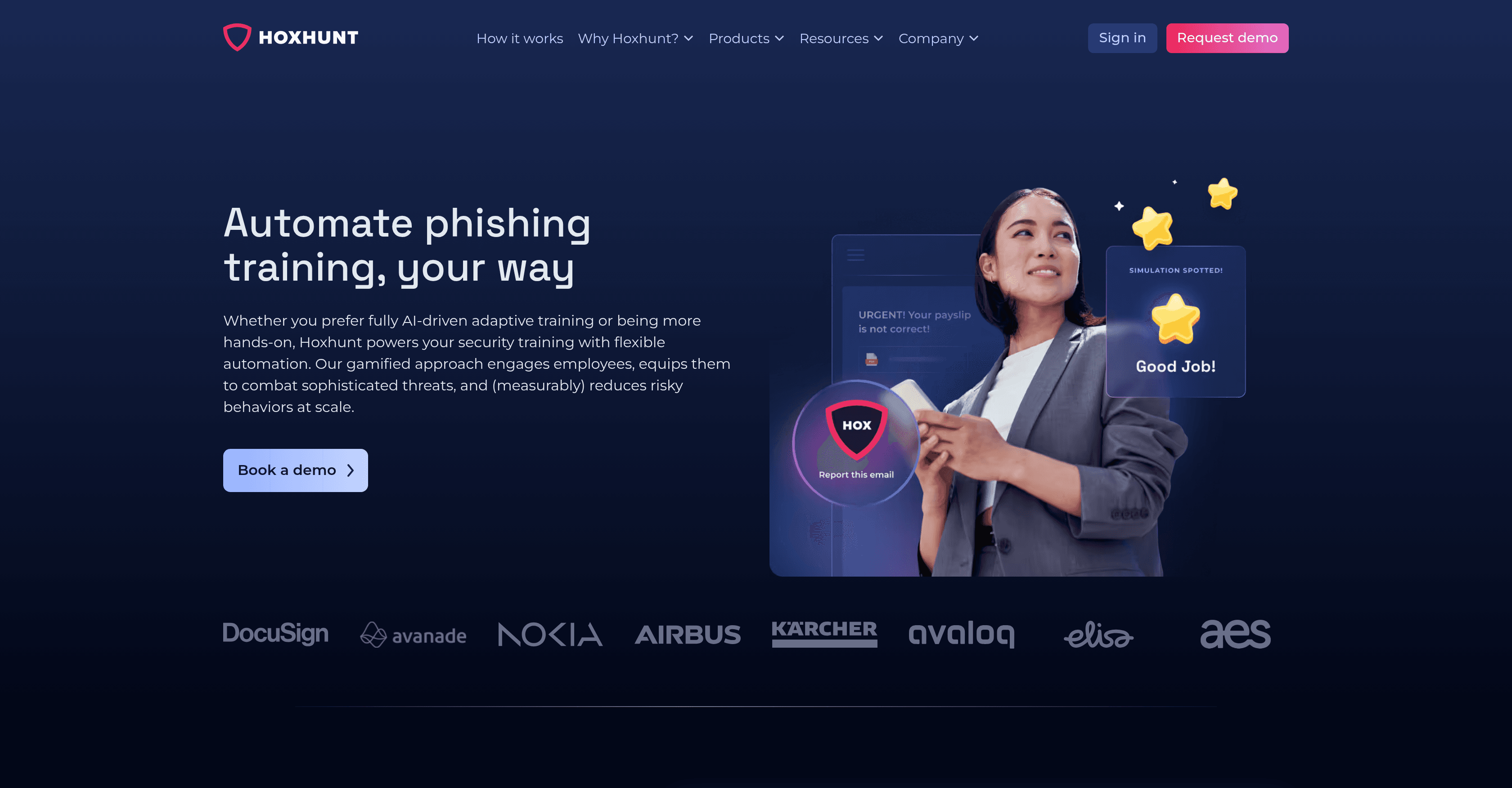 Hoxhunt screenshot