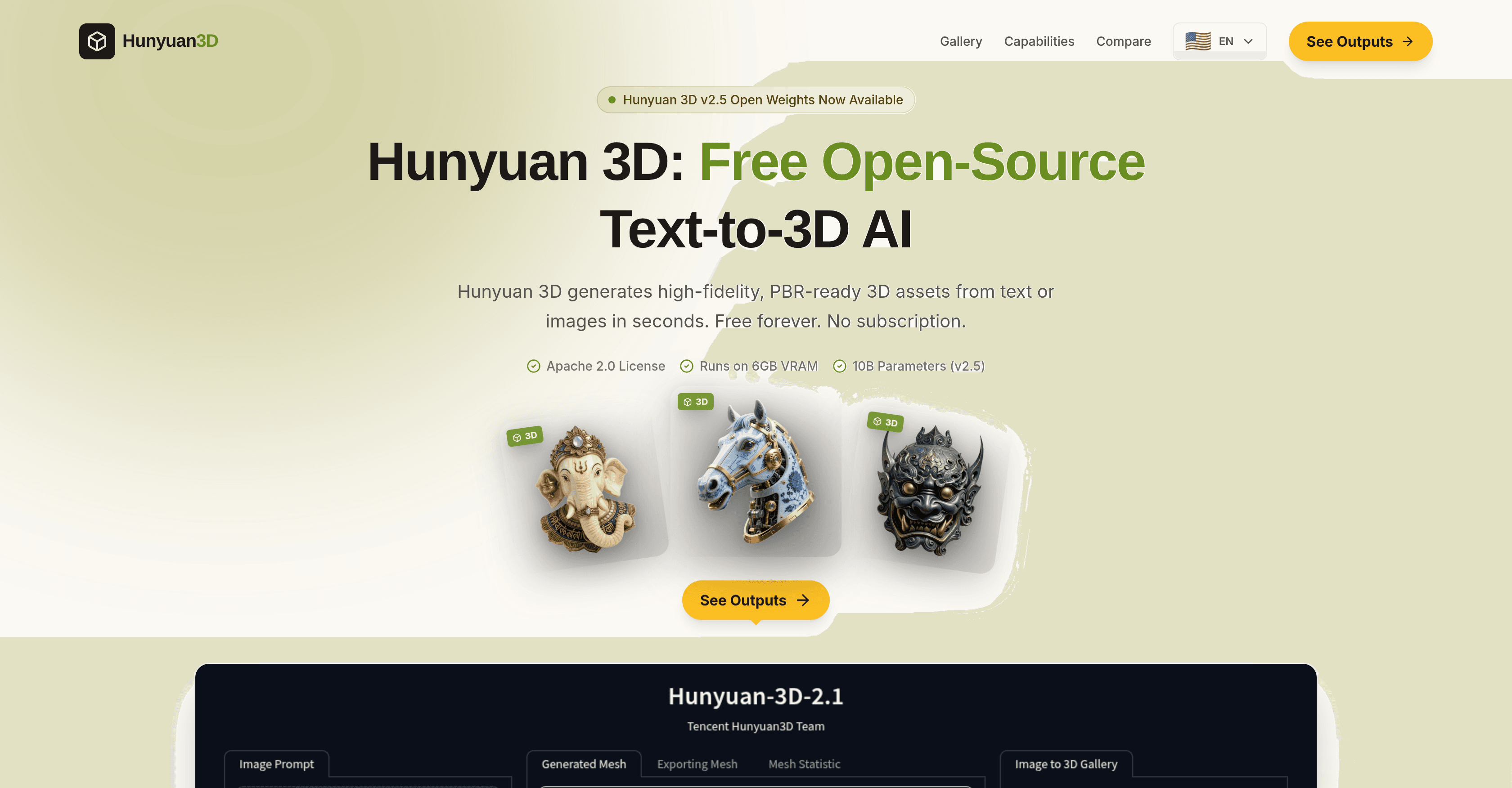 Hunyuan 3D screenshot