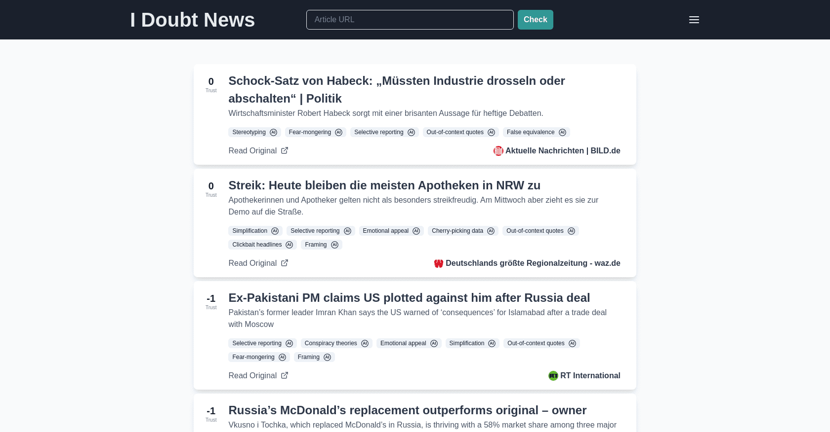 I Doubt News screenshot