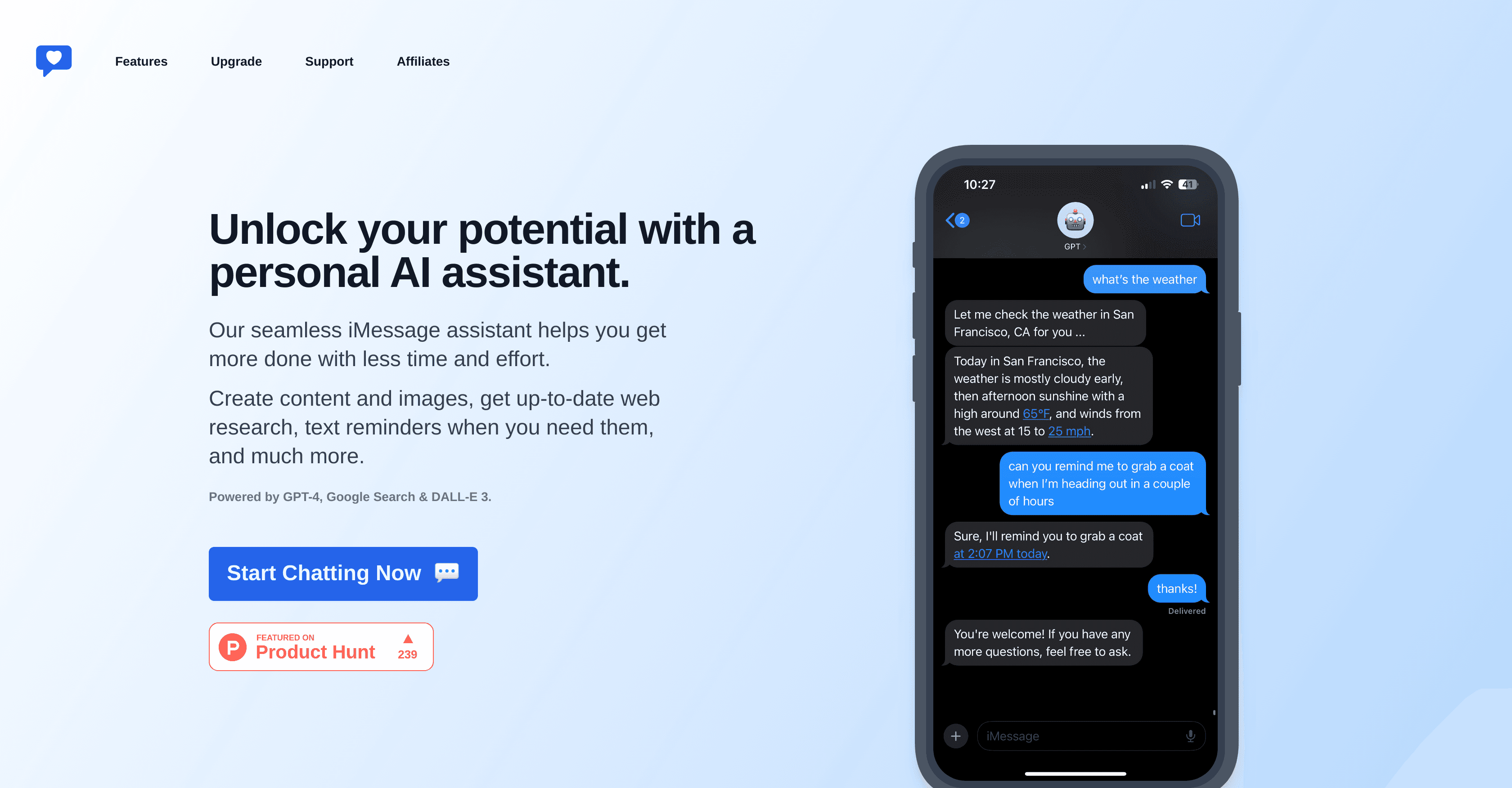 iChatWithGPT screenshot