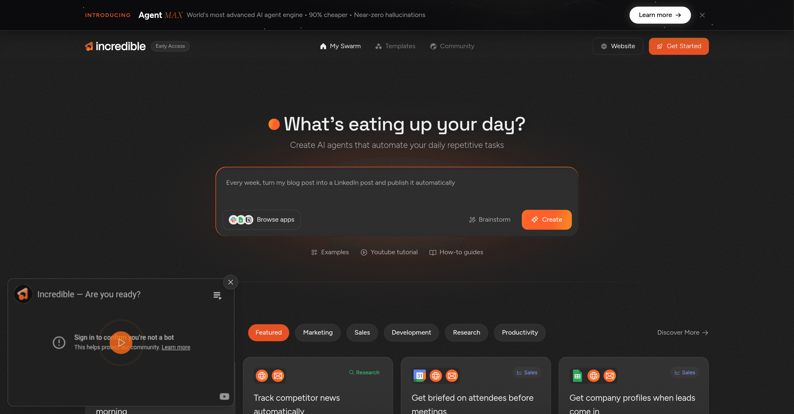 Incredible.one screenshot