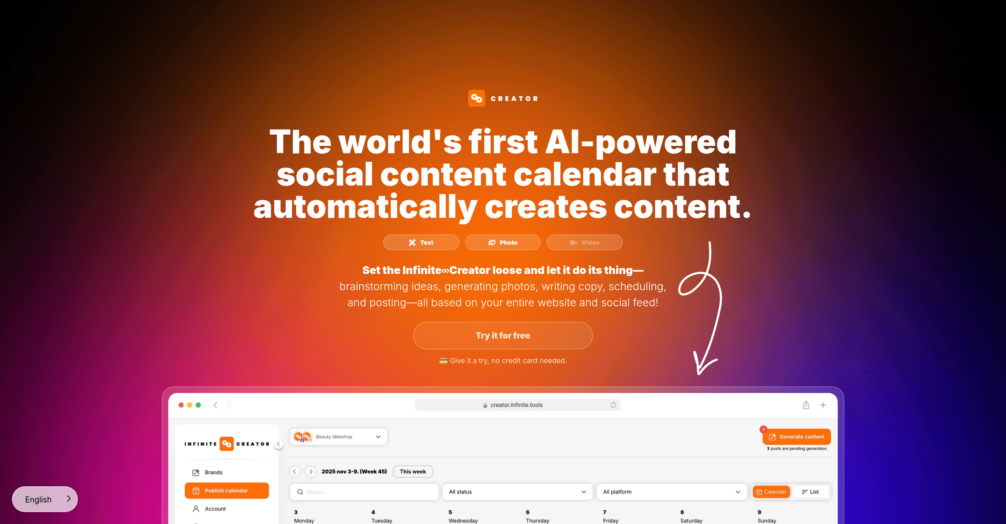 Infinite∞Creator screenshot