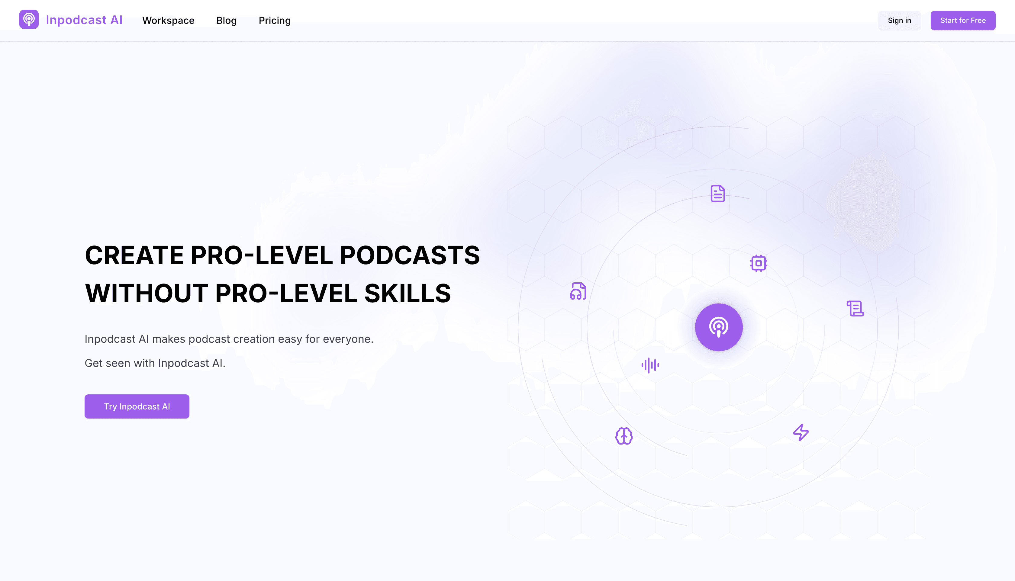 Inpodcast AI screenshot