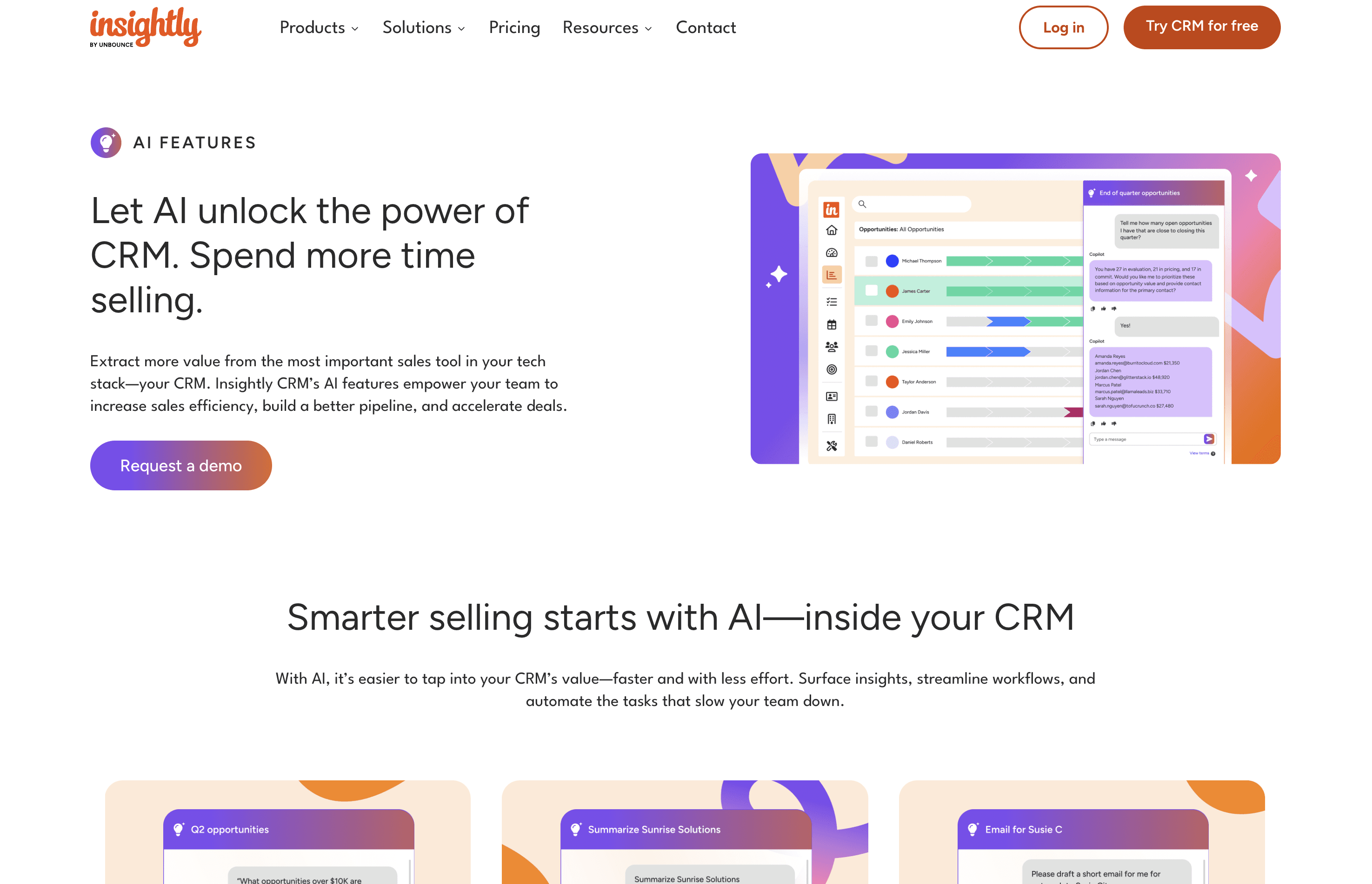Insightly CRM AI screenshot