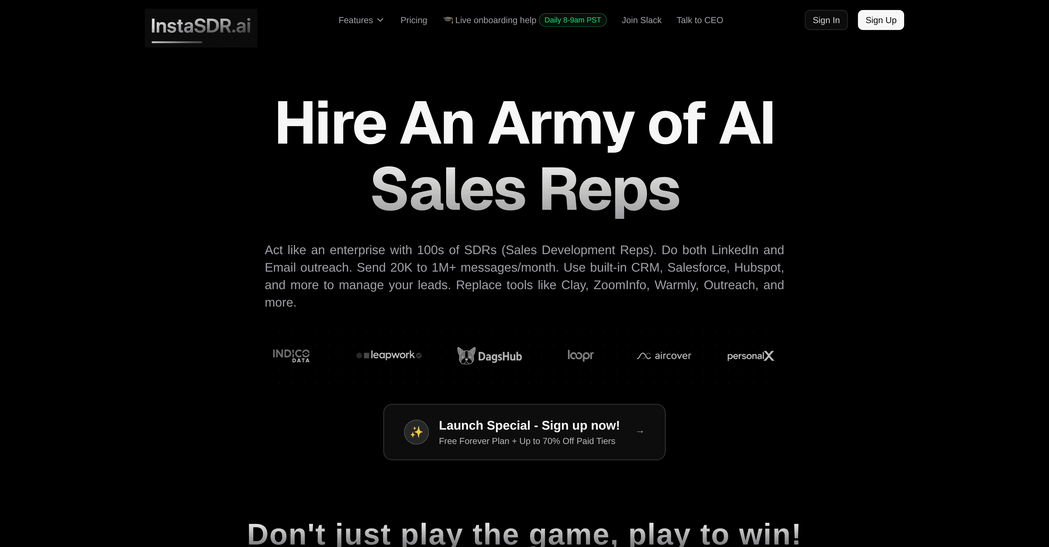 InstaSDR.ai screenshot