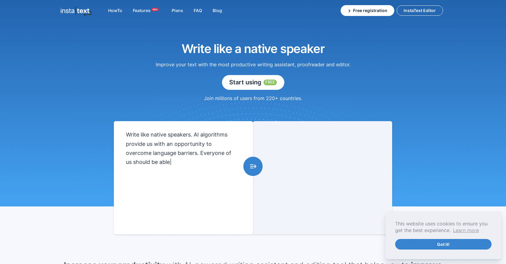 InstaText screenshot