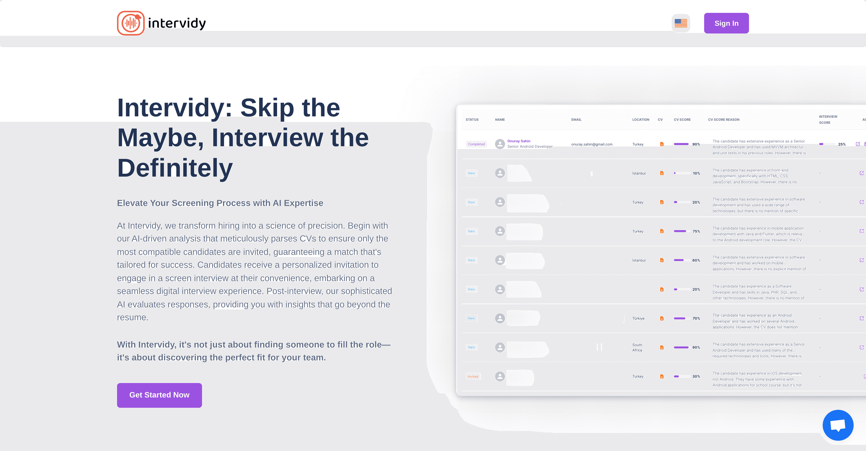 Intervidy screenshot