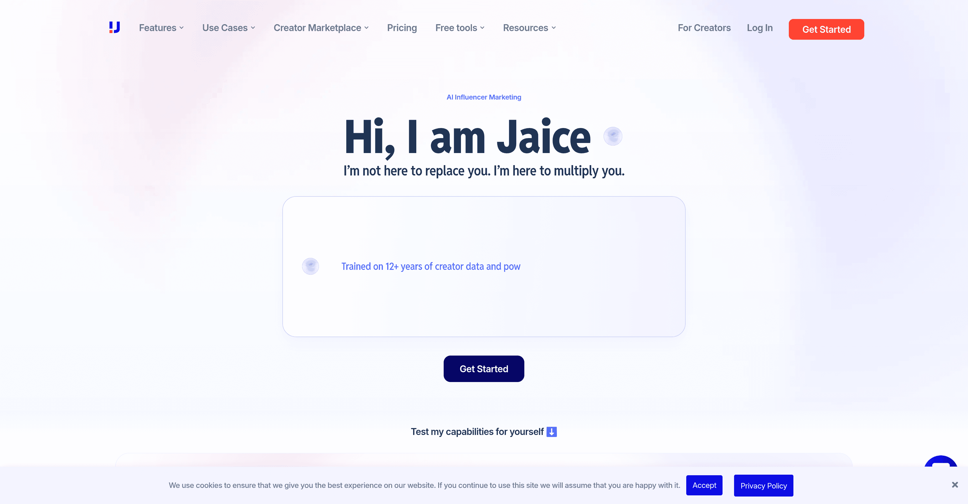 Jaice AI by Upfluence screenshot