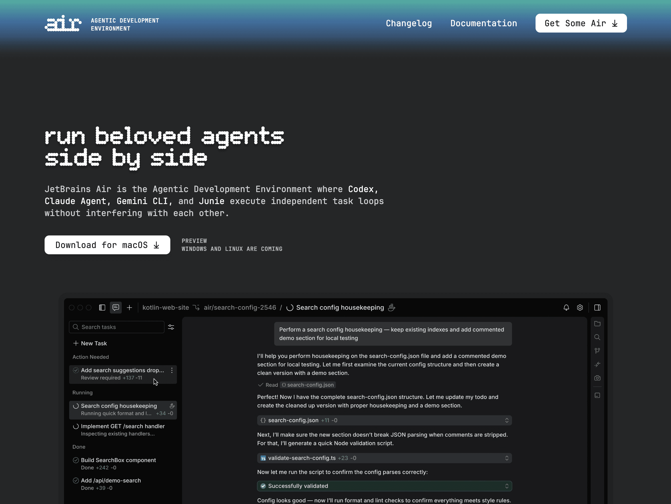 JetBrains Air screenshot