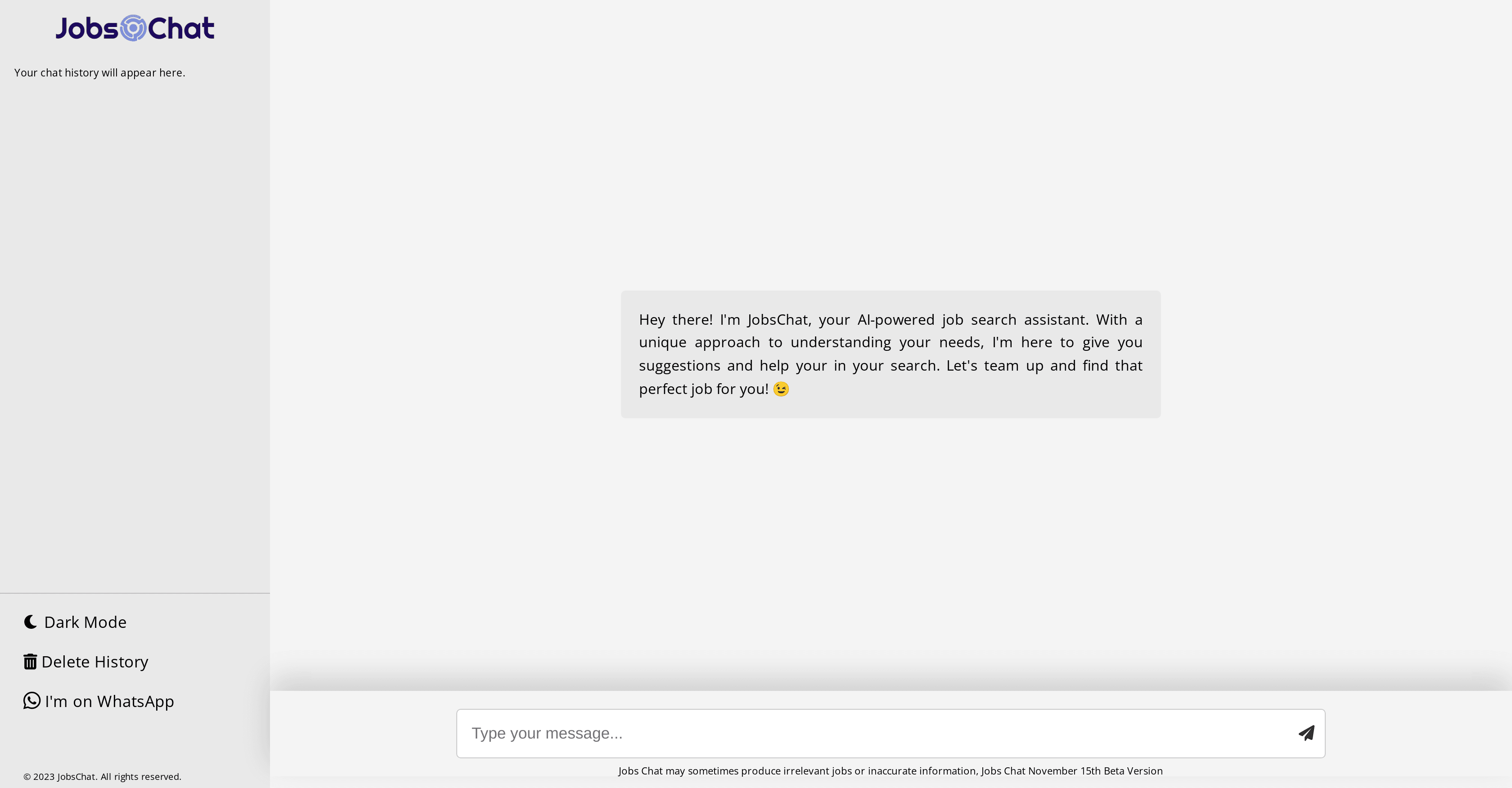 Jobs Chat screenshot