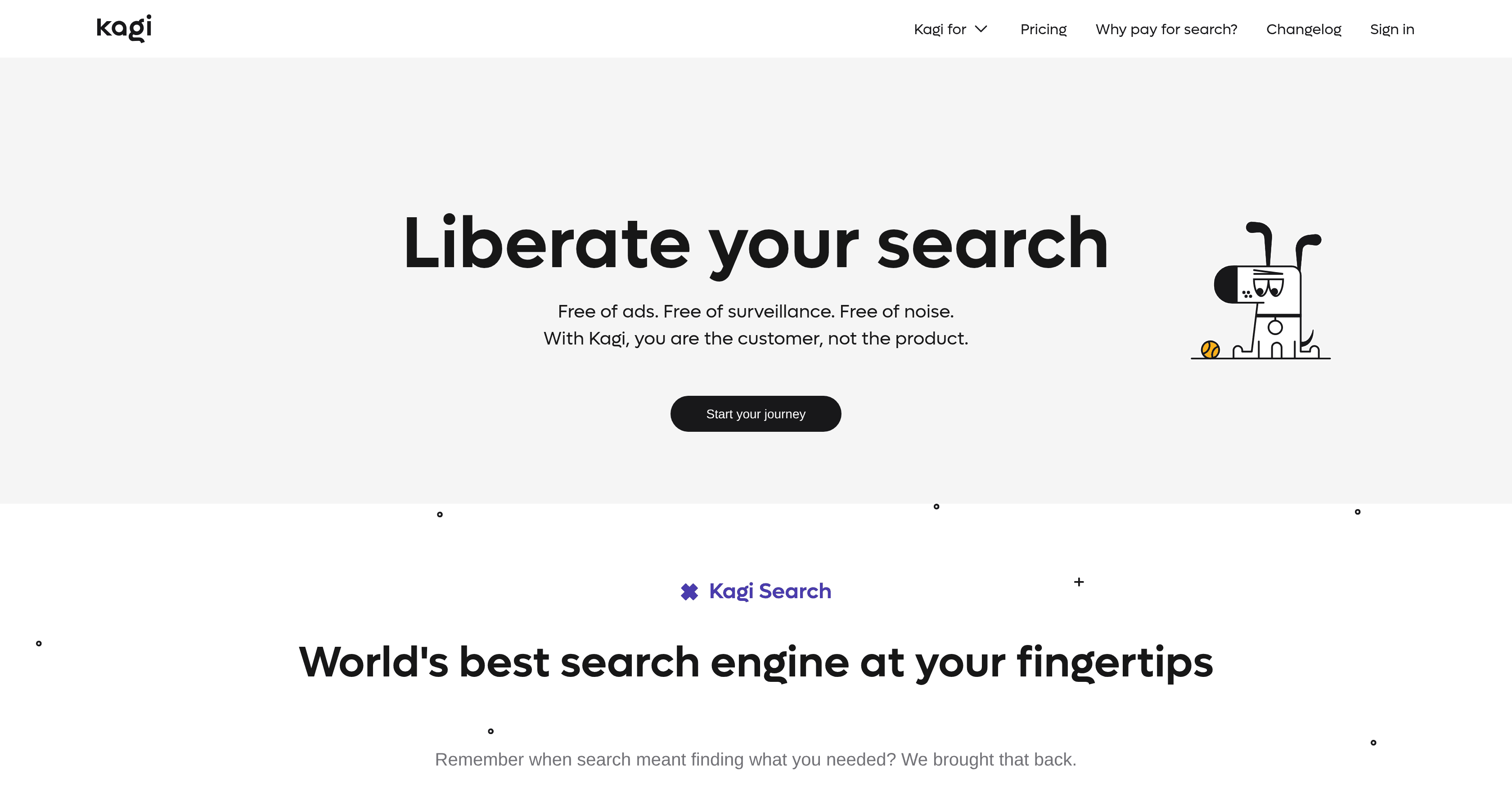 Kagi Search screenshot