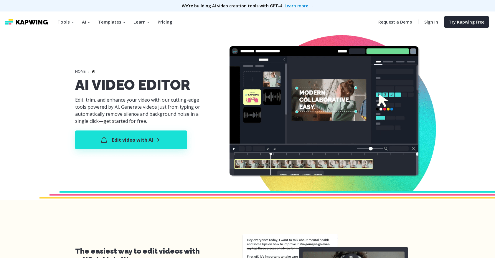 Kapwing Video Editor screenshot